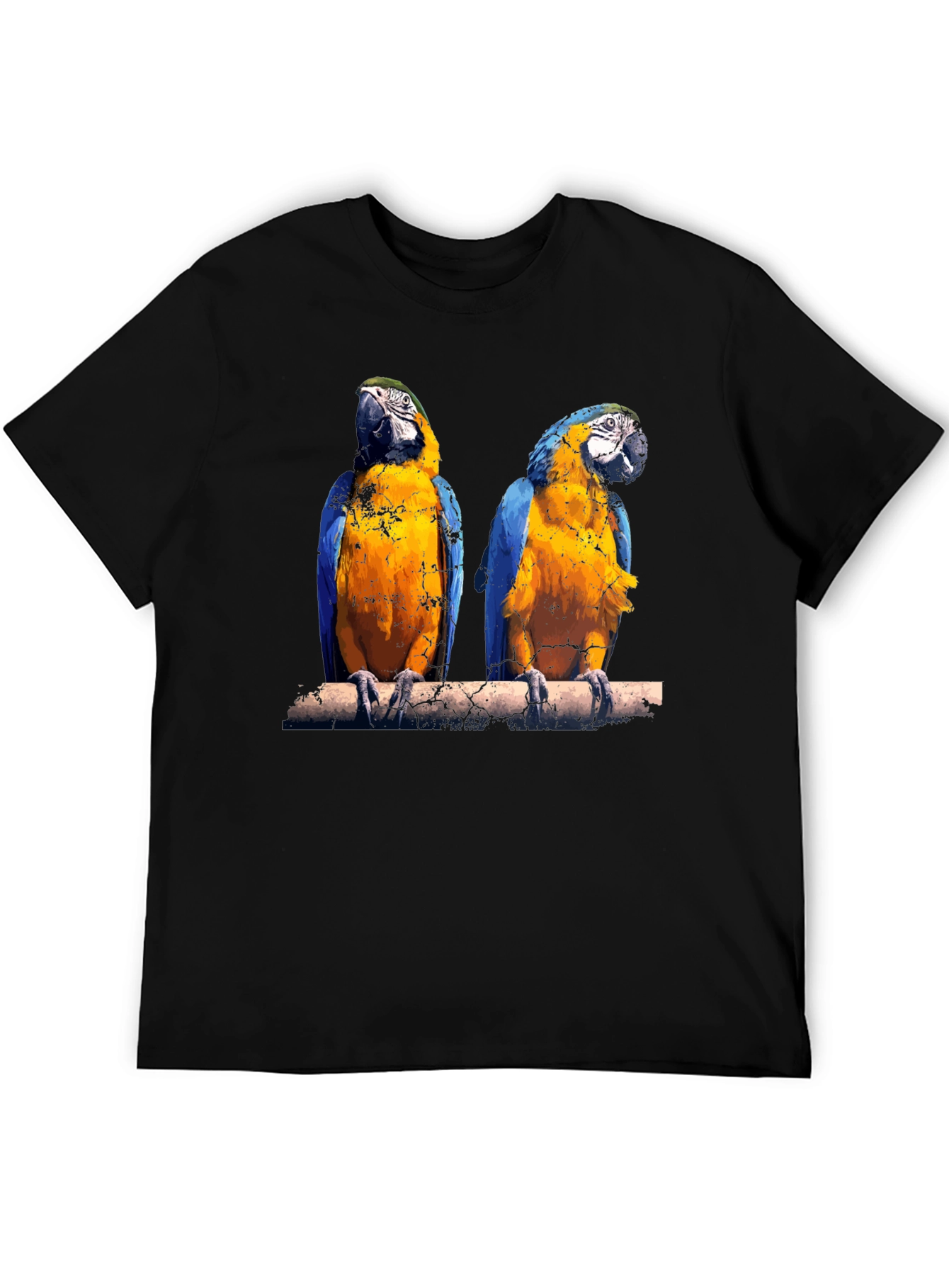 Black Parrot Graphic Tee - Vibrant Bird Print view 5