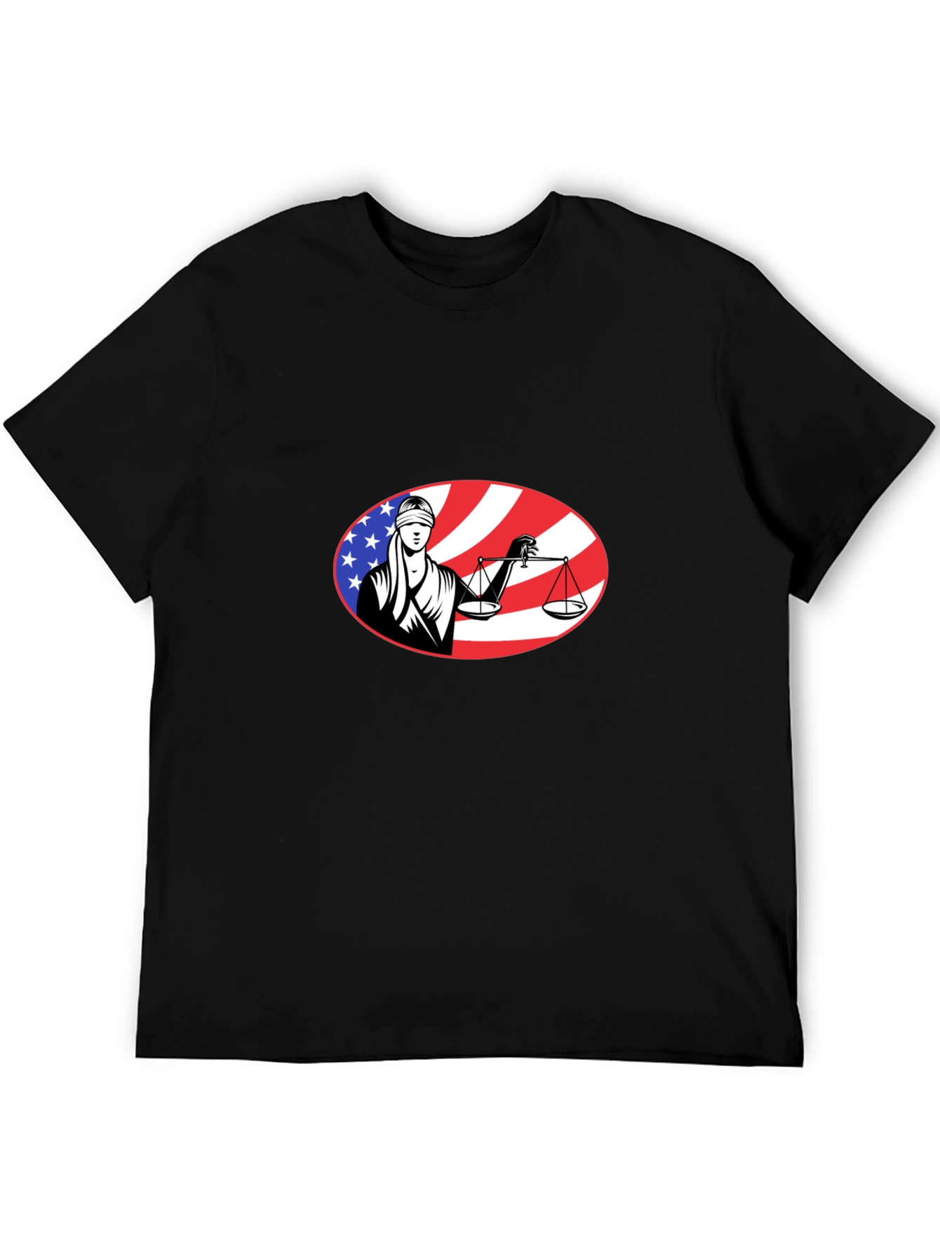 Scales of Justice American Flag T-Shirt - 5