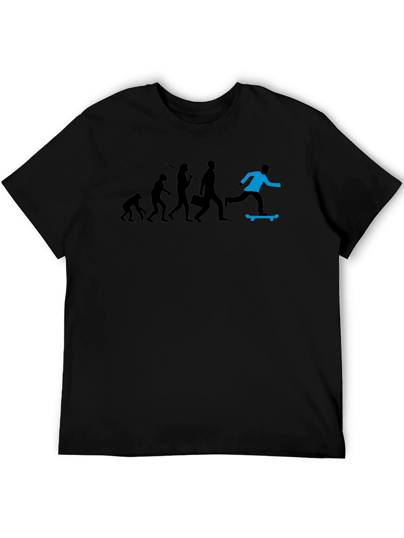 Black Evolution of Skateboarding T-Shirt view 5