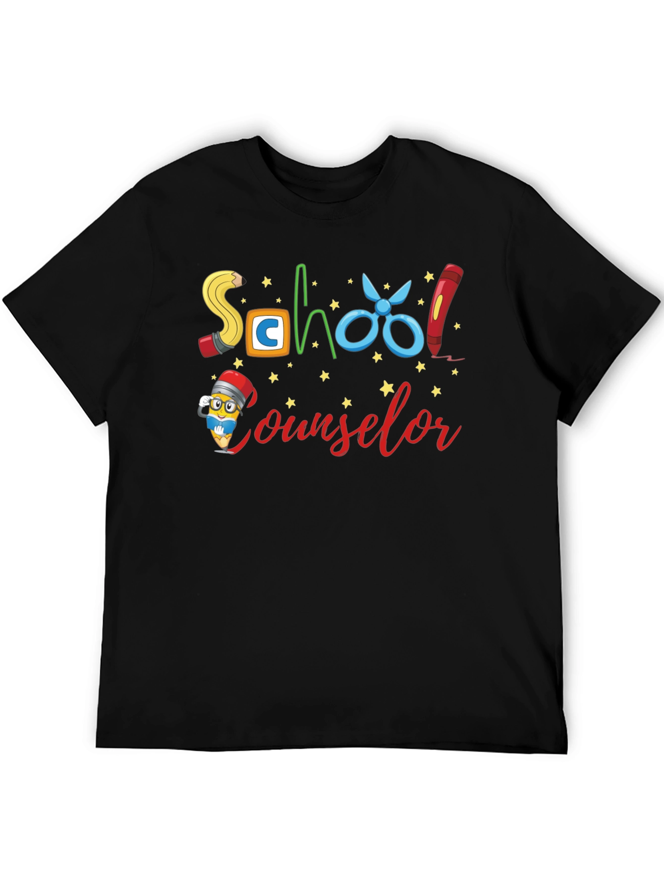 Black School Counselor Graphic Tee view 5