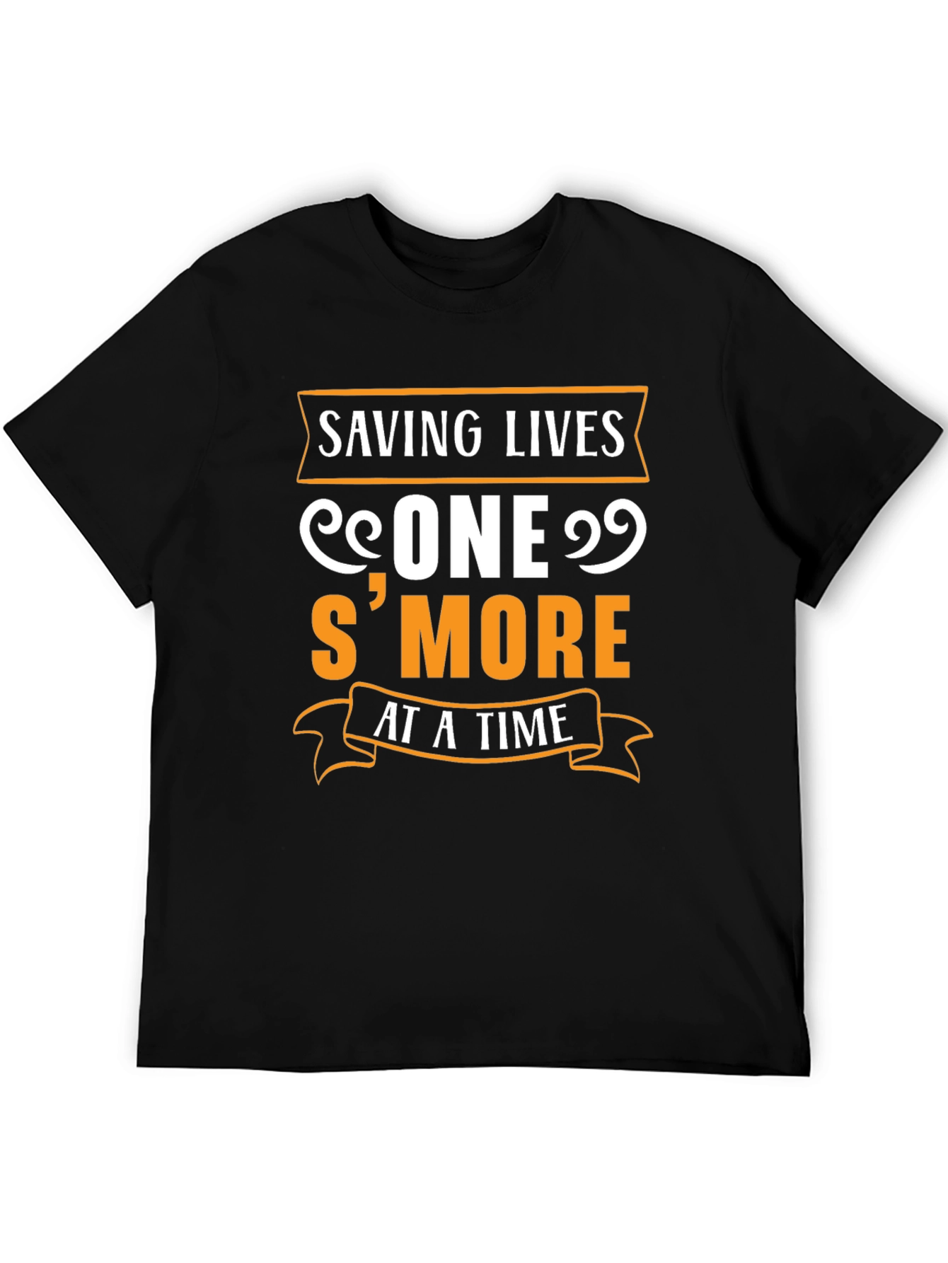 Black Saving Lives S'more Funny T-Shirt view 5
