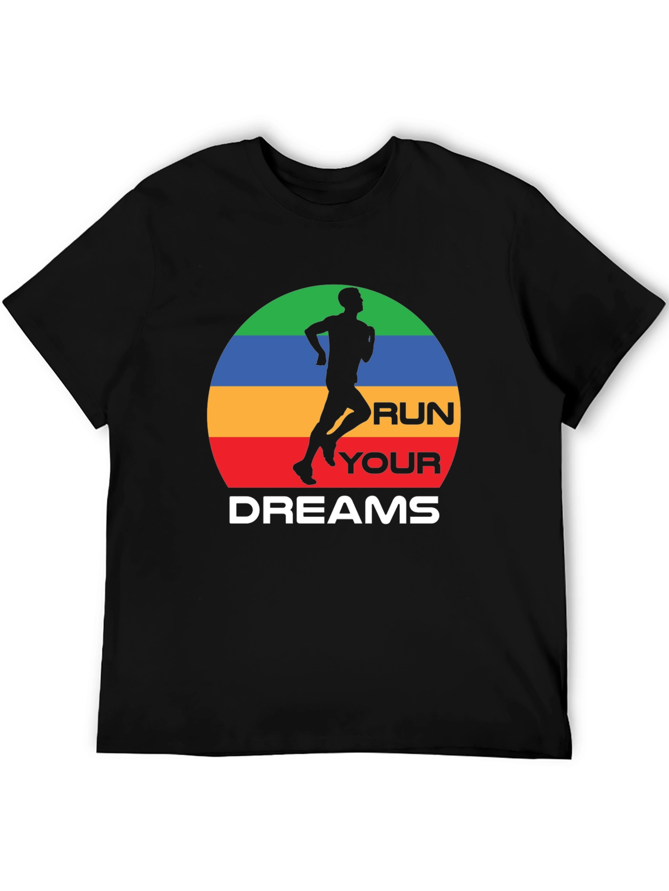 Black Run Your Dreams Graphic T-Shirt view 5