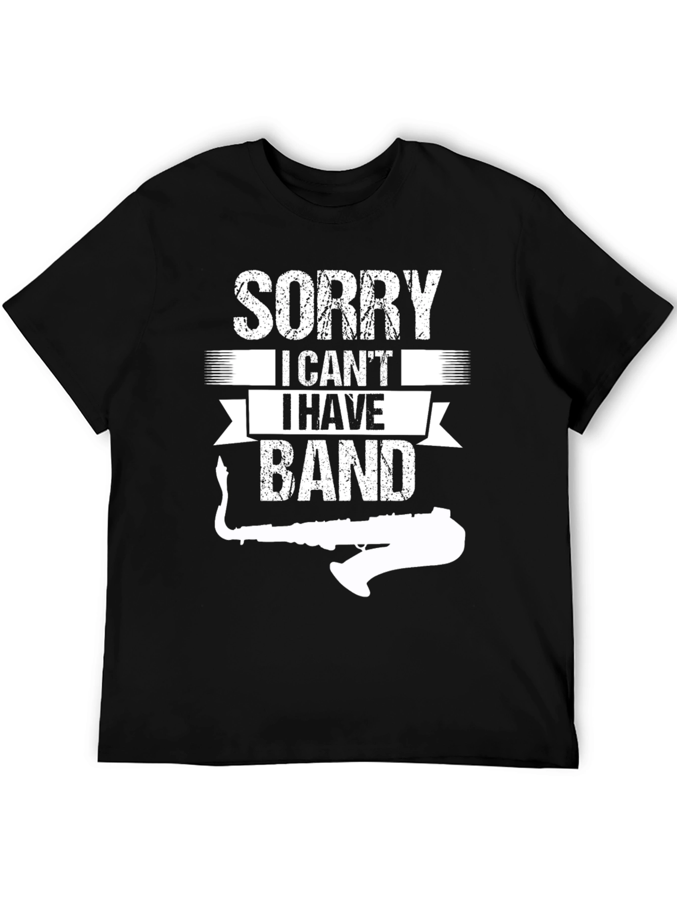 Black Sorry I Can't I Have Band T-Shirt view 5