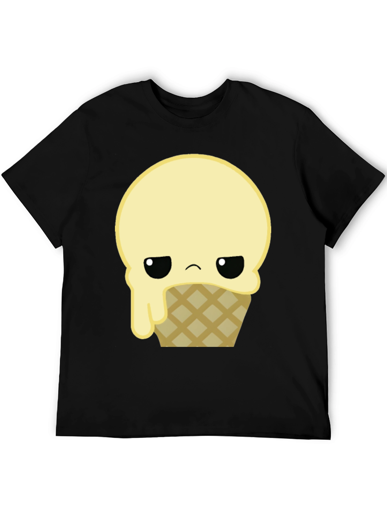 Black Sad Ice Cream Graphic T-Shirt view 5