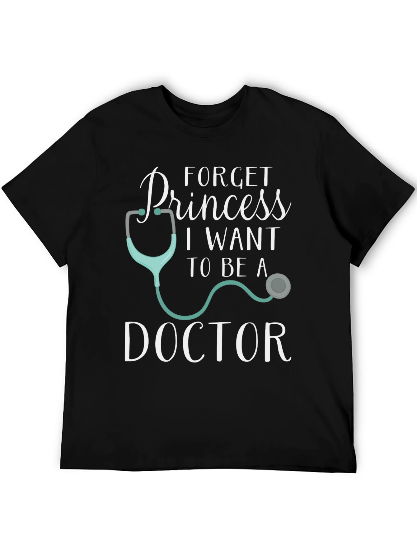 Black Forget Princess Doctor T-Shirt view 5