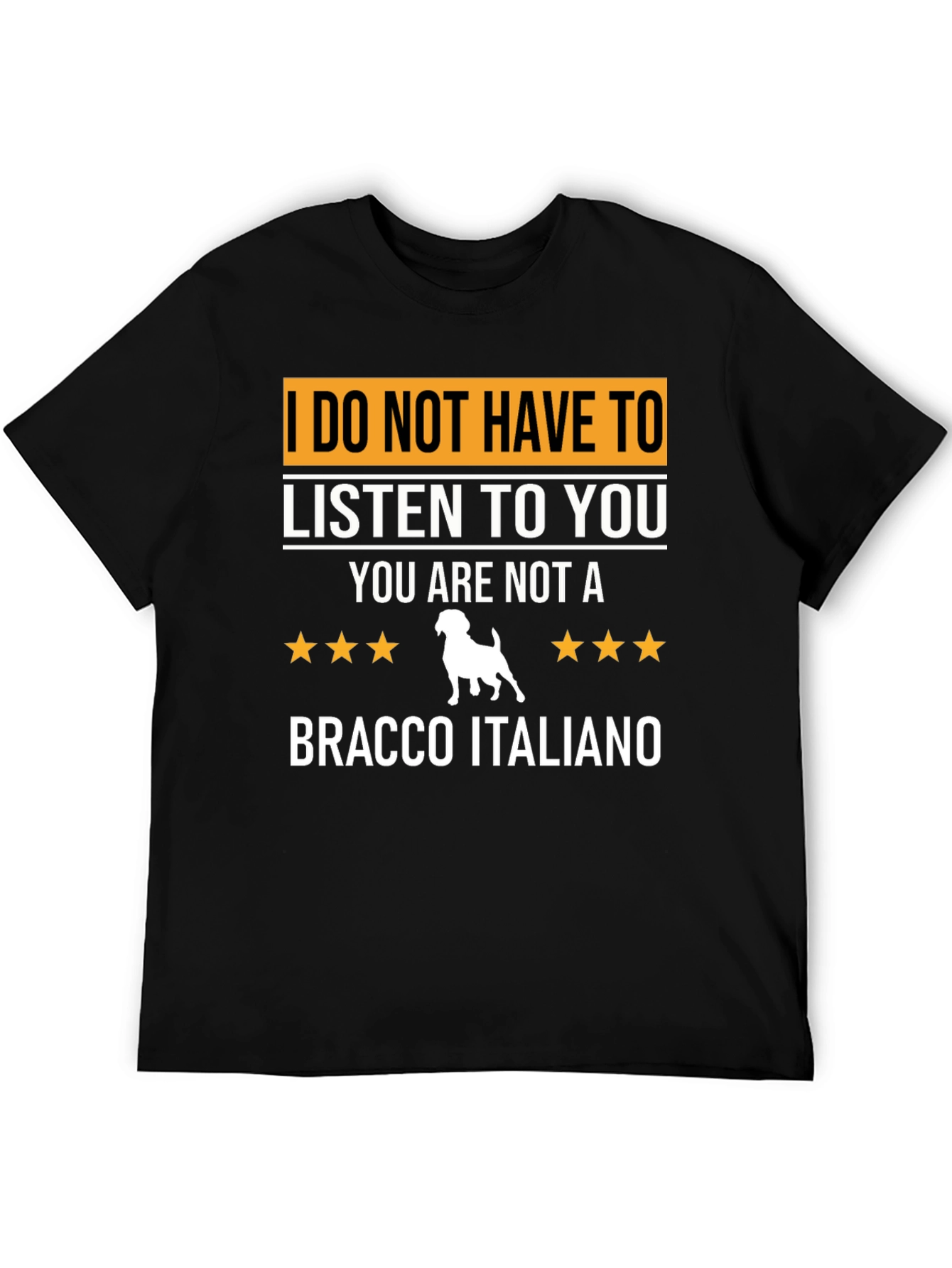 Black Bracco Italiano Dog T-Shirt - Funny Dog Lover Tee view 5