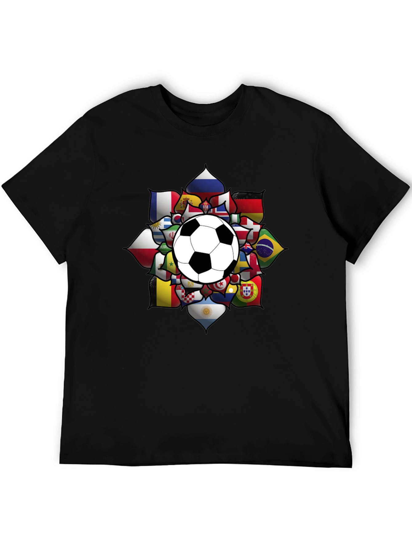World Cup Soccer Ball Flags Graphic Tee - 5