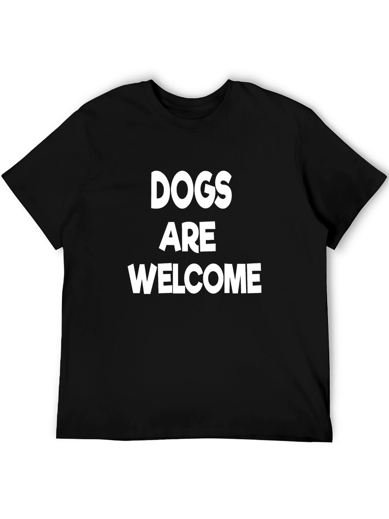 Dogs Are Welcome Graphic Tee - Black Unisex Shirt - 5