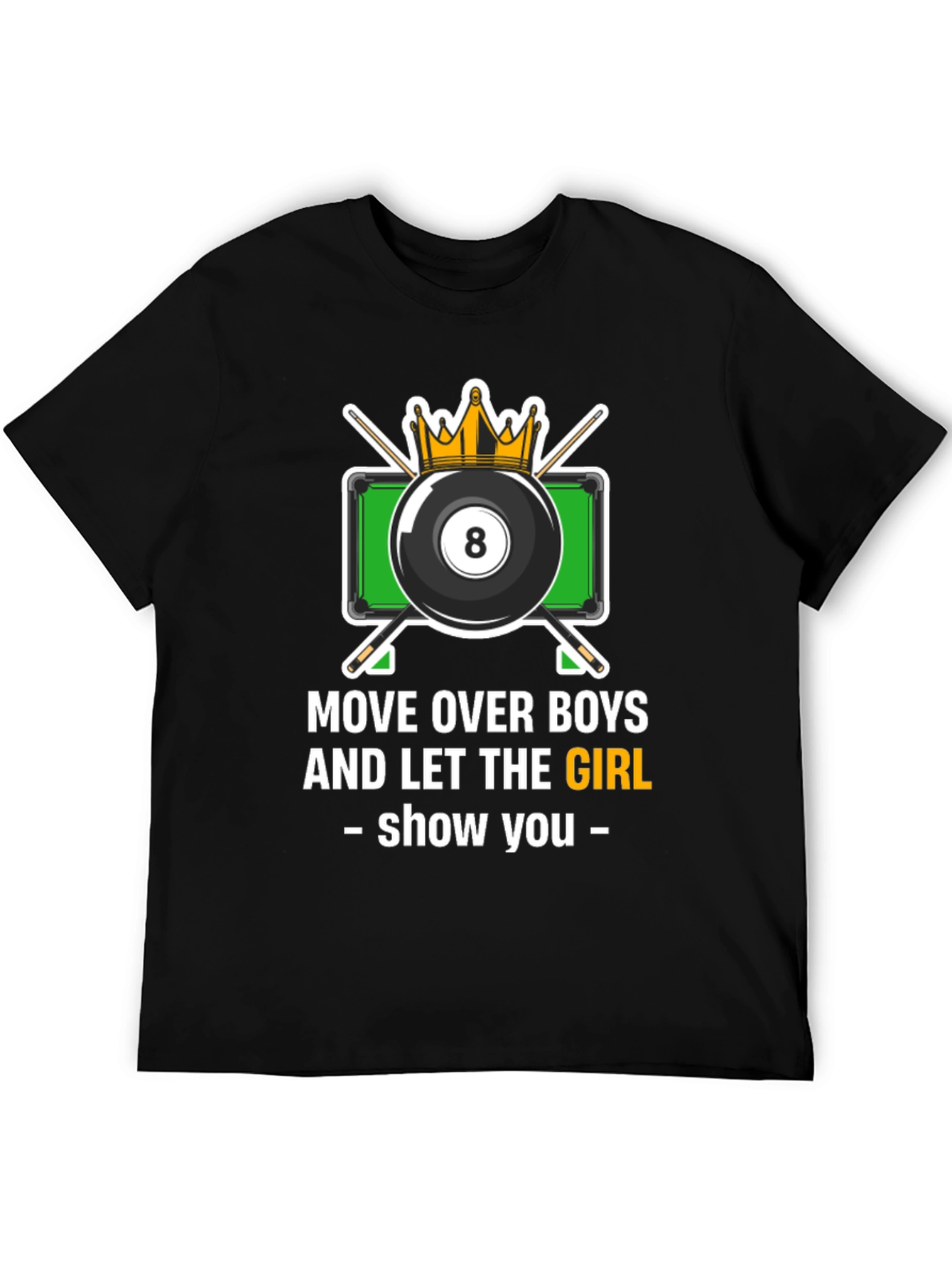 Black Billiards Girl T-Shirt - Move Over Boys view 5