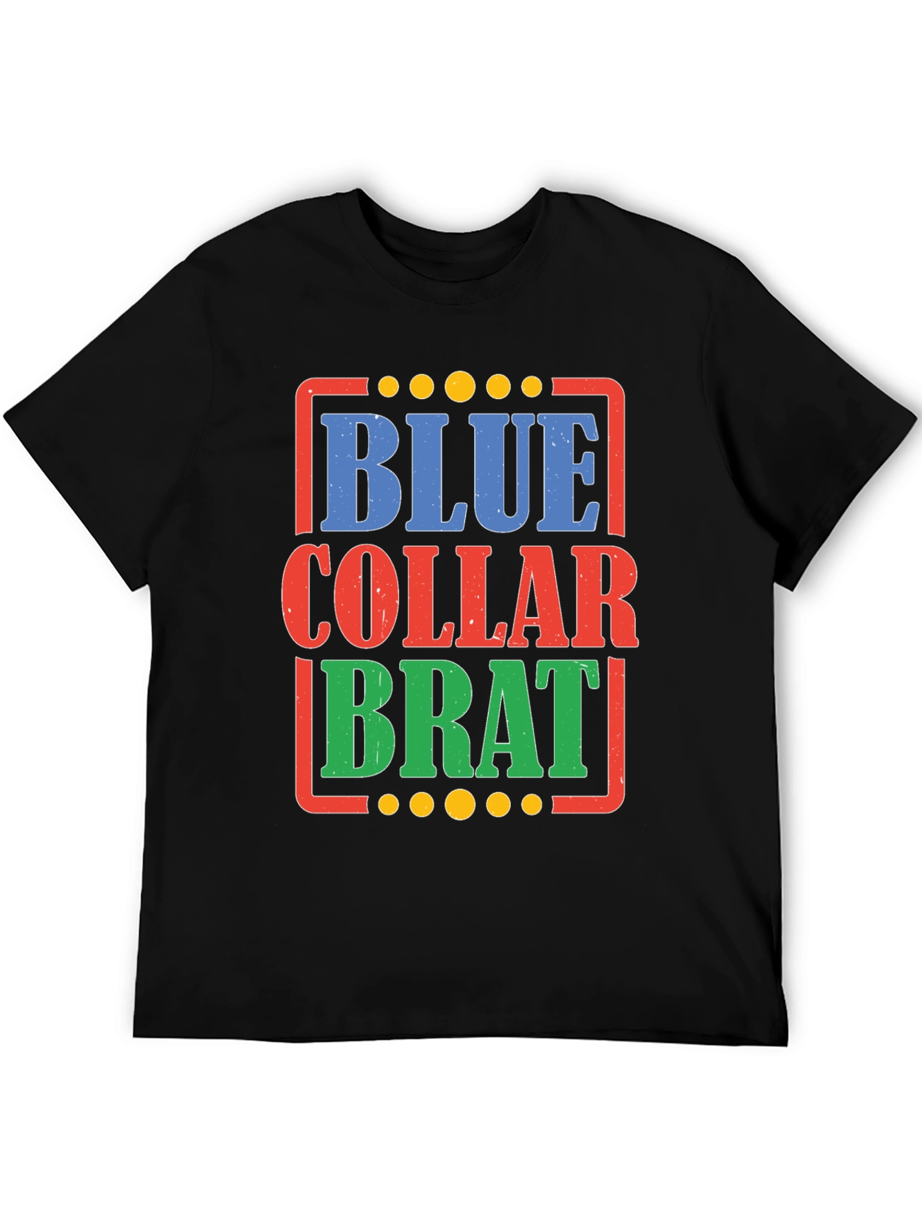 Black Blue Collar Brat Graphic T-Shirt view 5