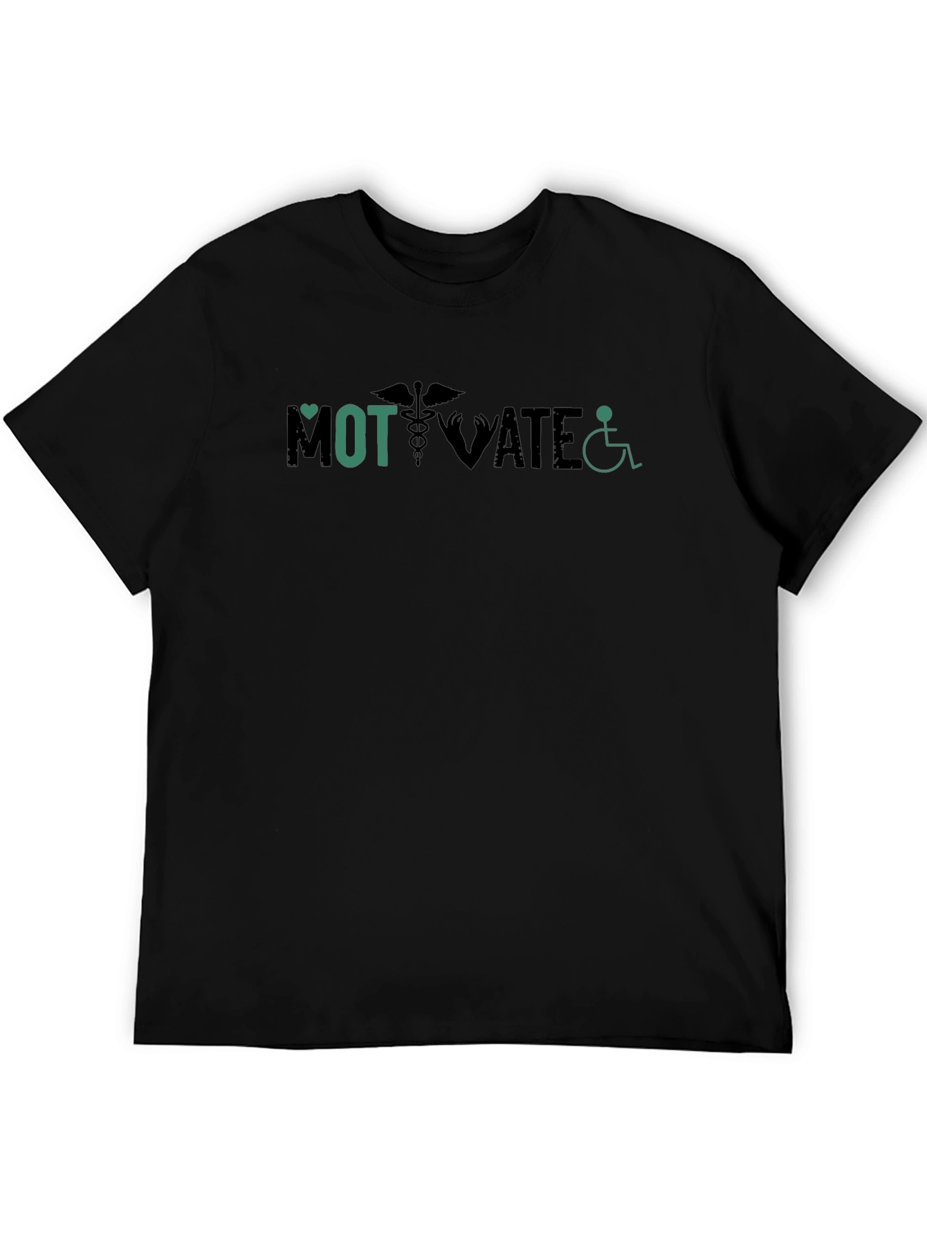 Black Motivate Medical T-Shirt view 5