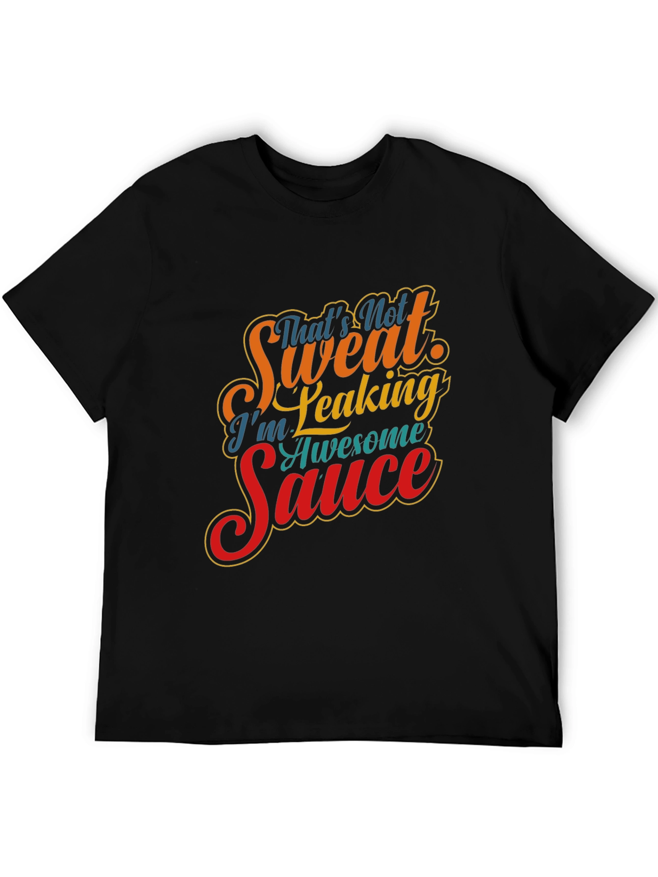 Black Awesome Sauce Graphic Tee - Funny Novelty Shirt view 5