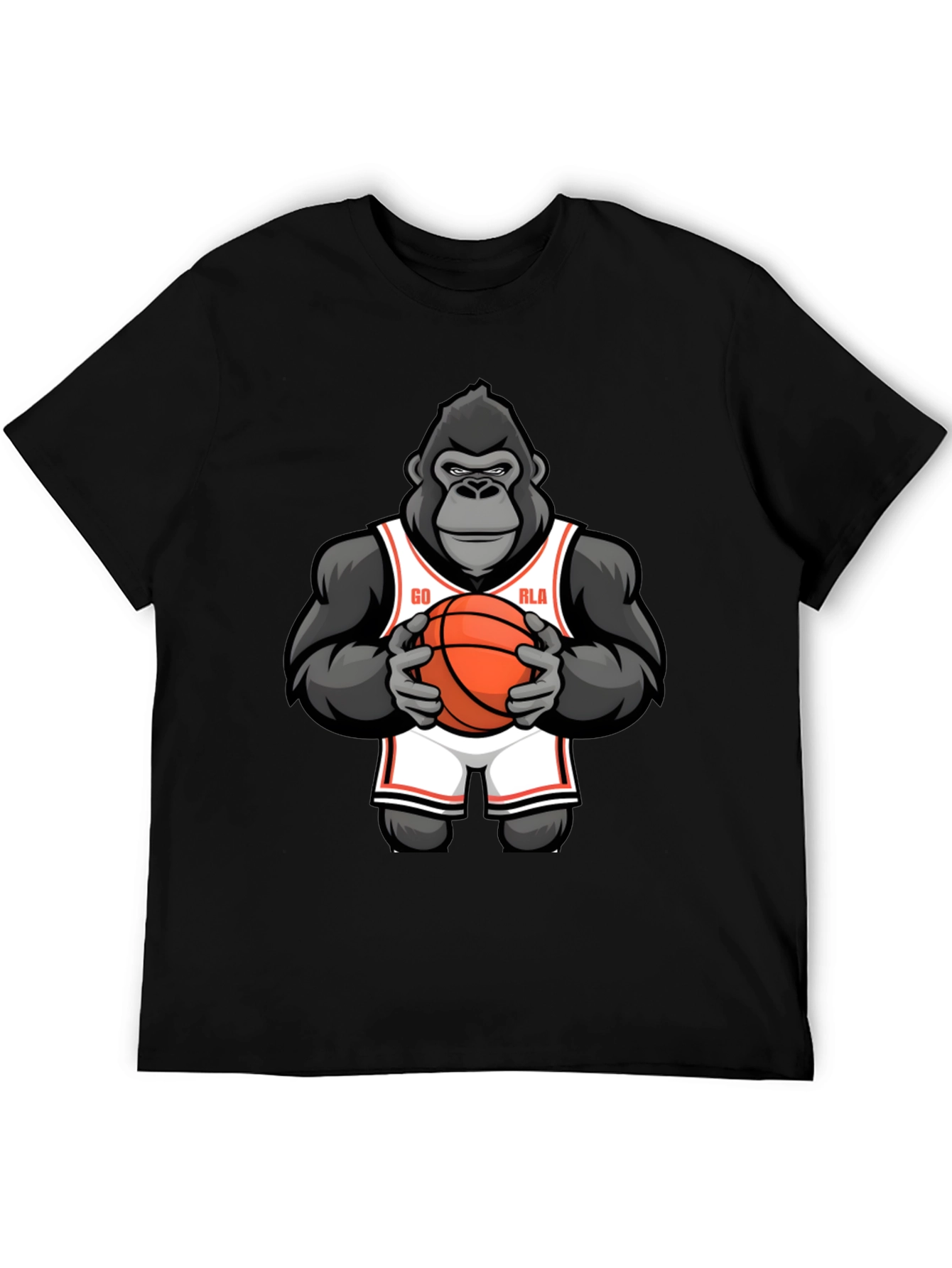 Black Gorilla Basketball Graphic T-Shirt view 5