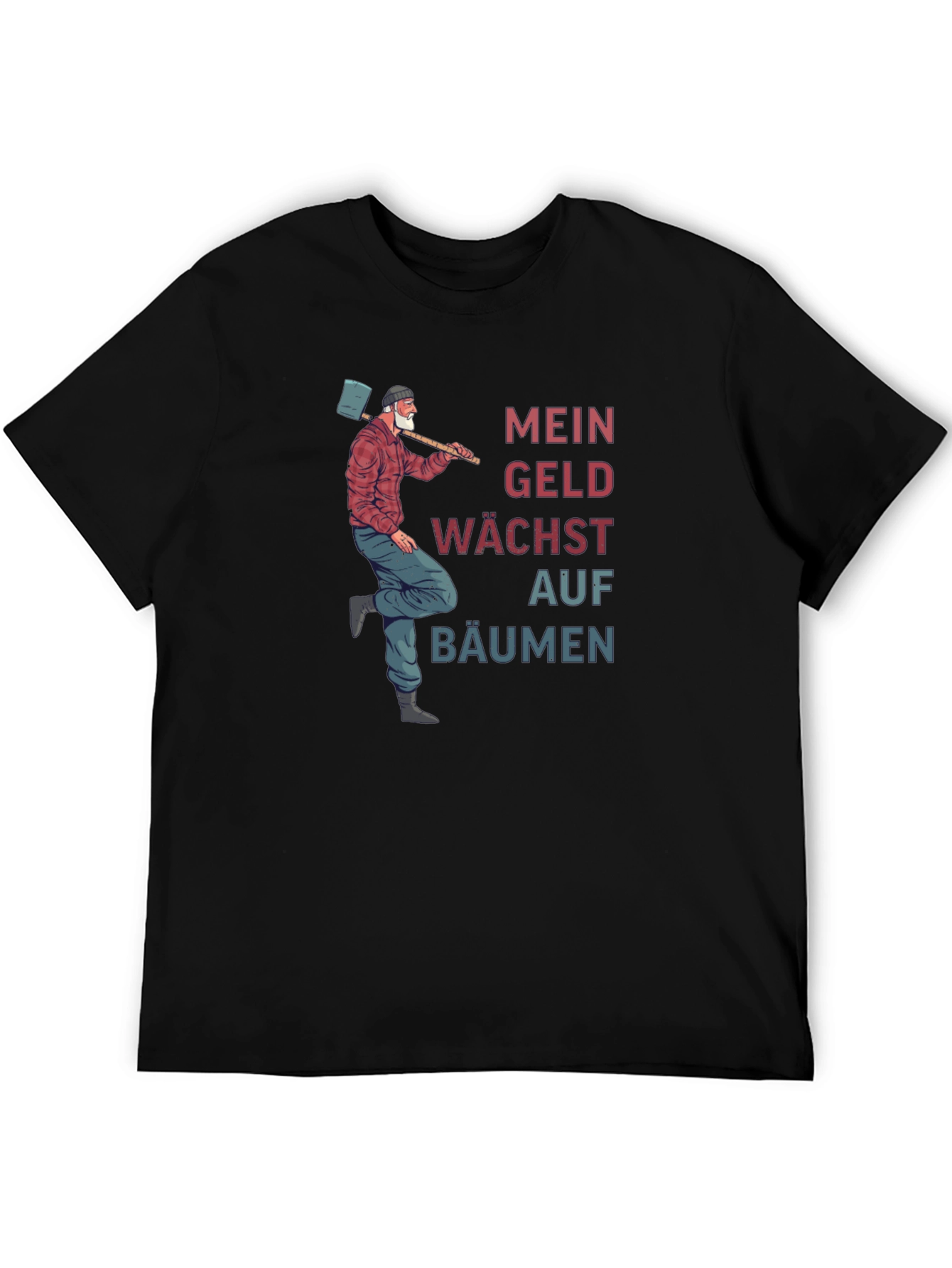 Black Mein Geld Wächst Auf Bäumen T-Shirt view 5