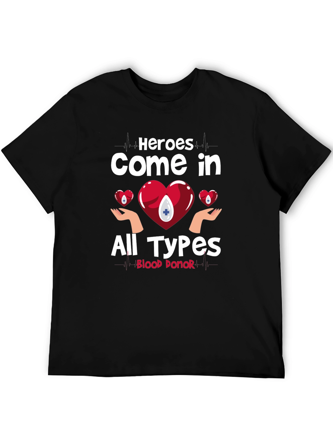 Black Heroes Come in All Types Blood Donor T-Shirt view 5