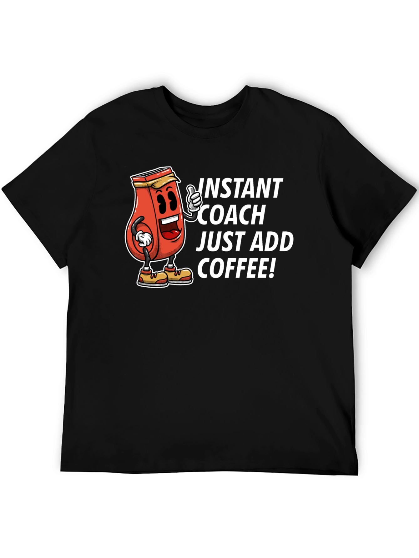 Black Instant Coach Coffee T-Shirt view 5
