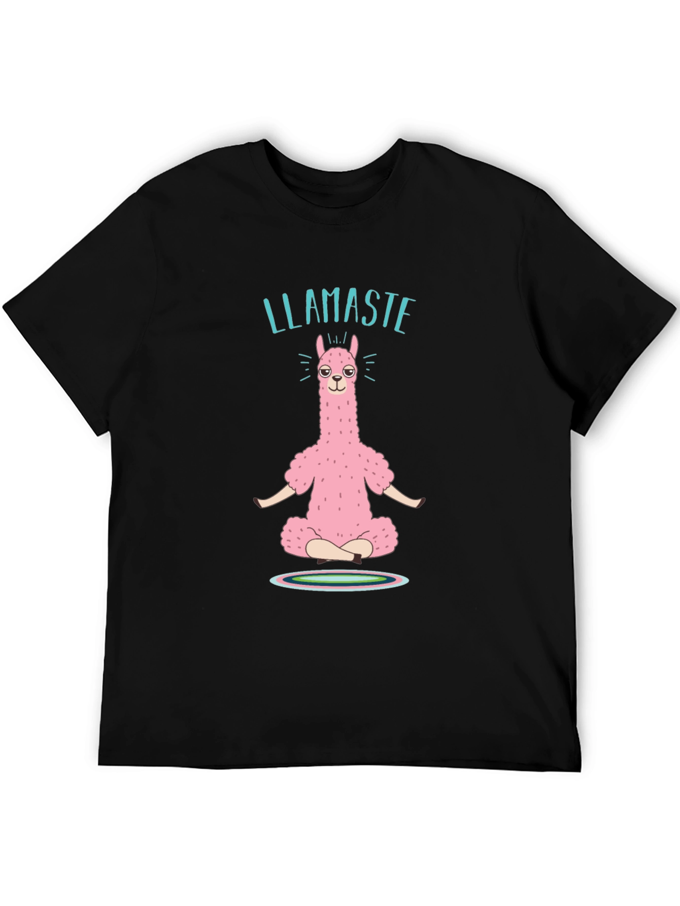 Black Llamaste Yoga Black T-Shirt view 5