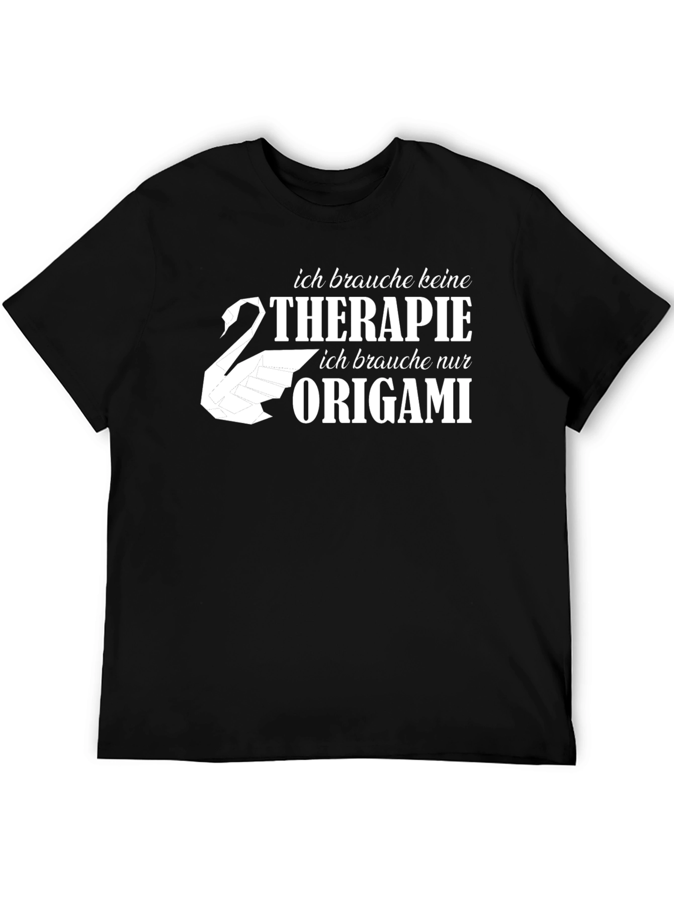 Black Origami Therapy Black T-Shirt view 5