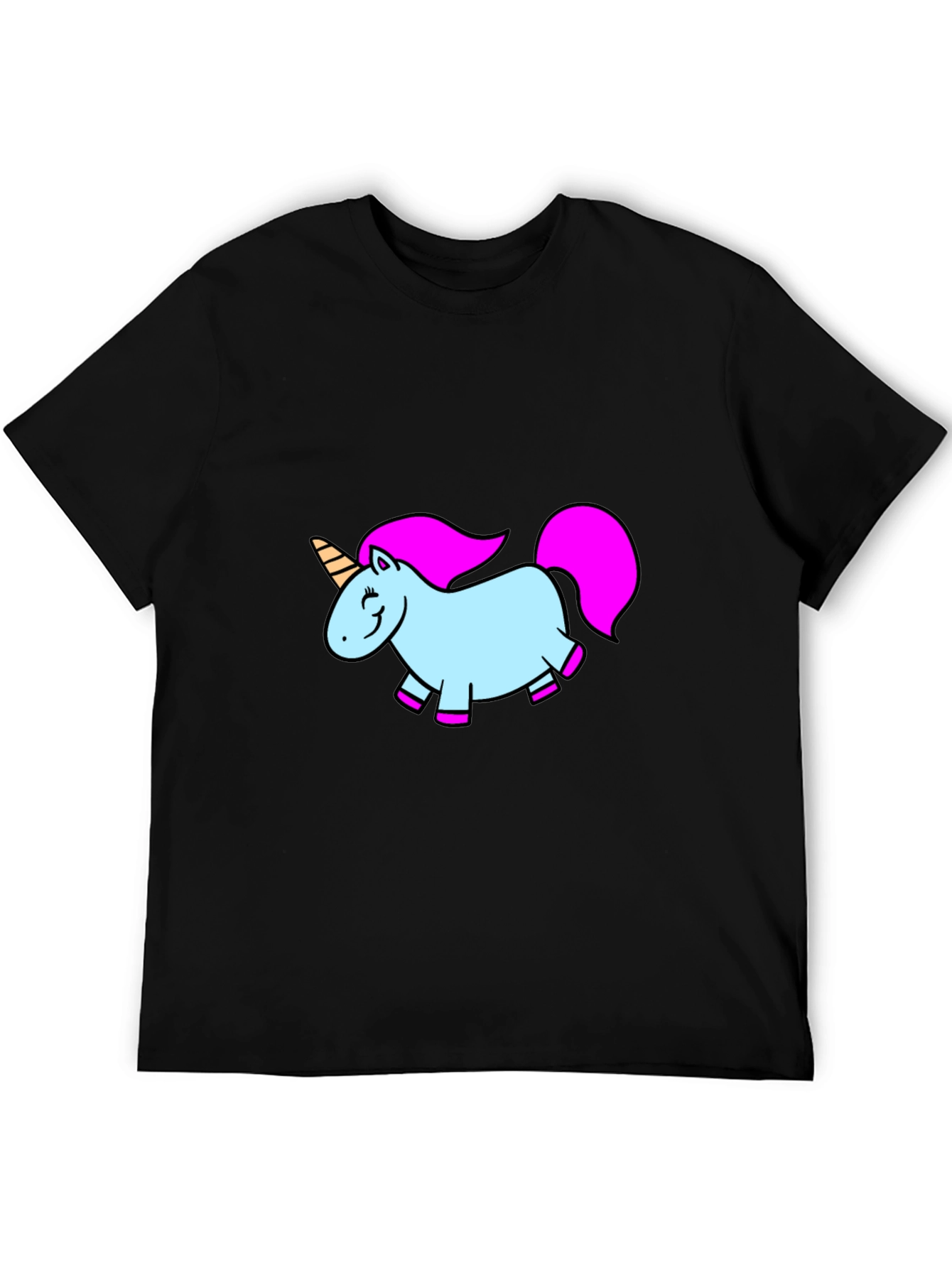 Black Unicorn Graphic Black T-Shirt view 5