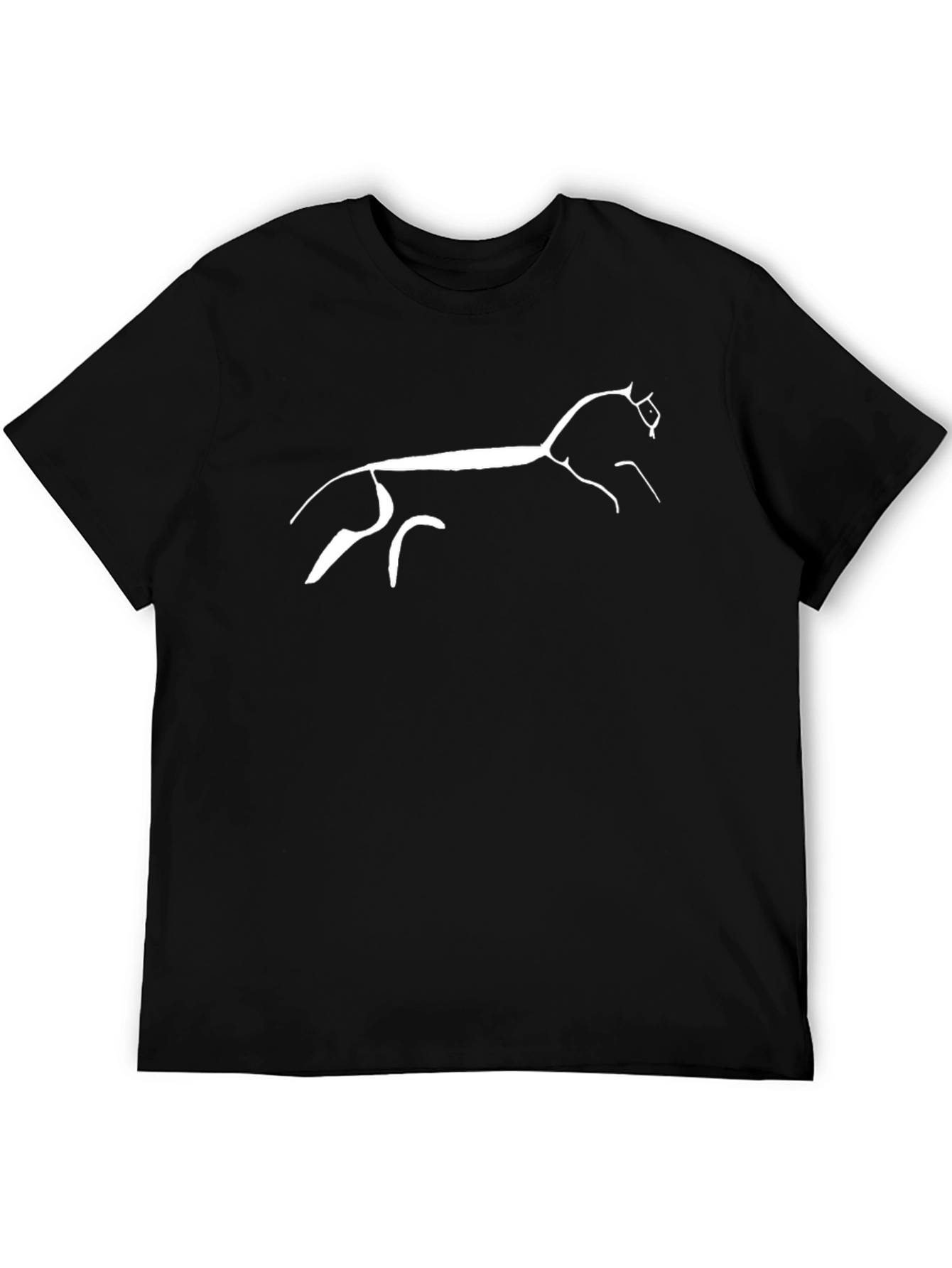 Black Cave Art Horse T-Shirt - Stylish Graphic Tee view 5