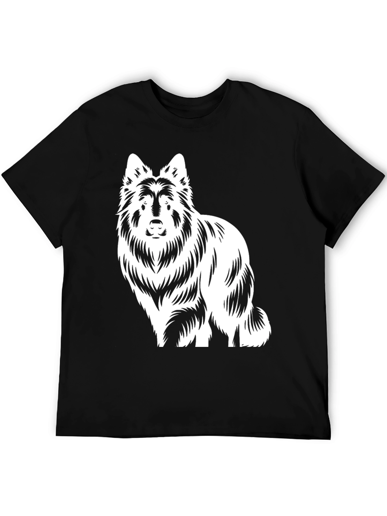 Black Dog Graphic Tee - Stylish Black Cotton Blend T-Shirt view 5
