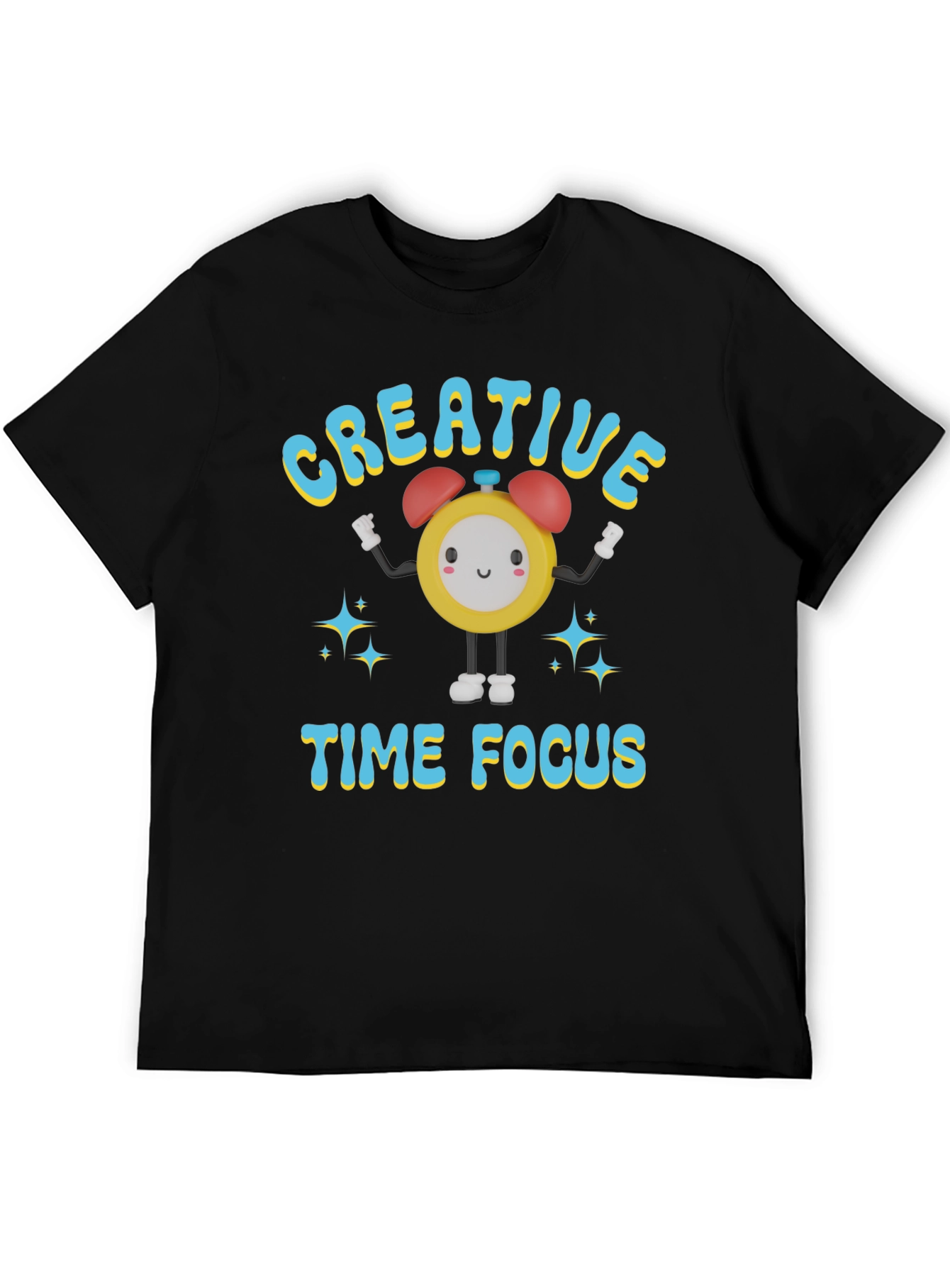 Black Creative Time Focus Graphic Tee view 5
