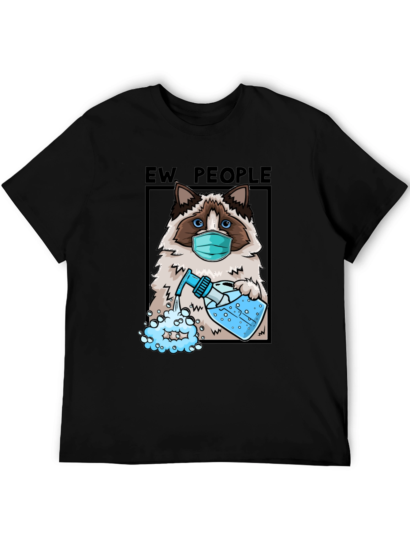 Black Ew People Cat T-Shirt view 5