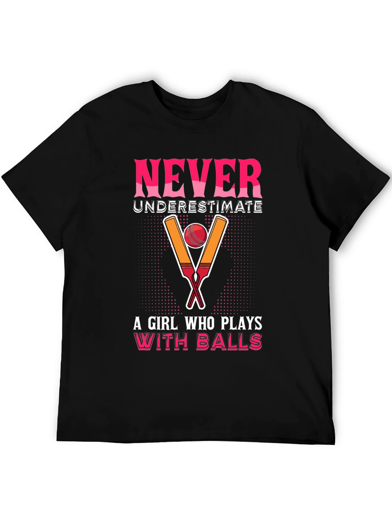 Black Never Underestimate A Girl Who Plays With Balls T-Shirt view 5