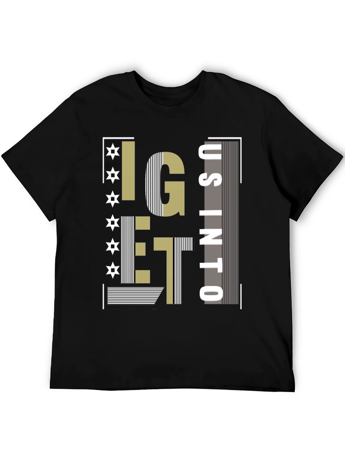 Black Stylish Graphic Tee - I Get Us Into... view 5