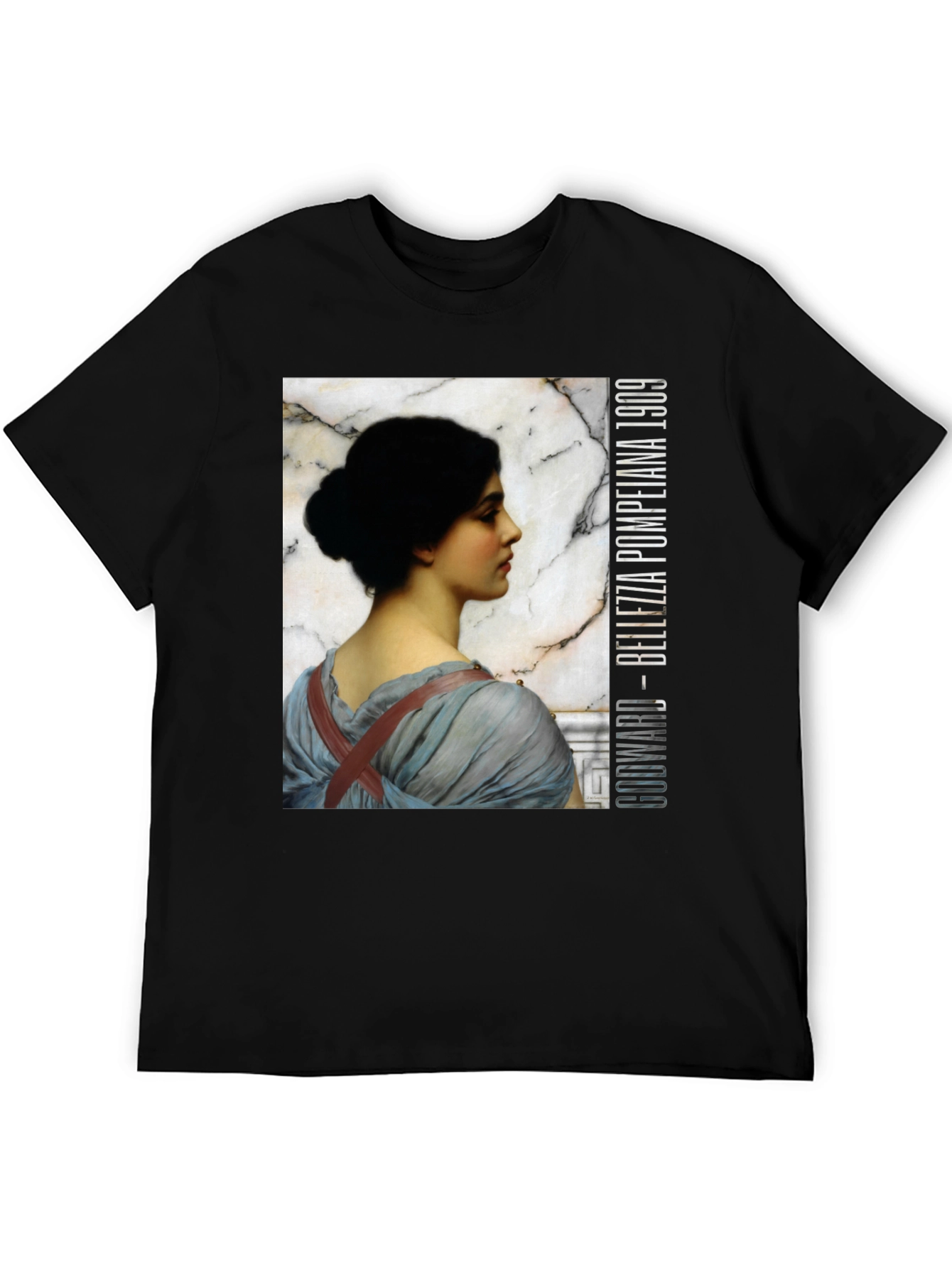 Black Godward Bellezza Pompeiana 1909 T-Shirt view 5
