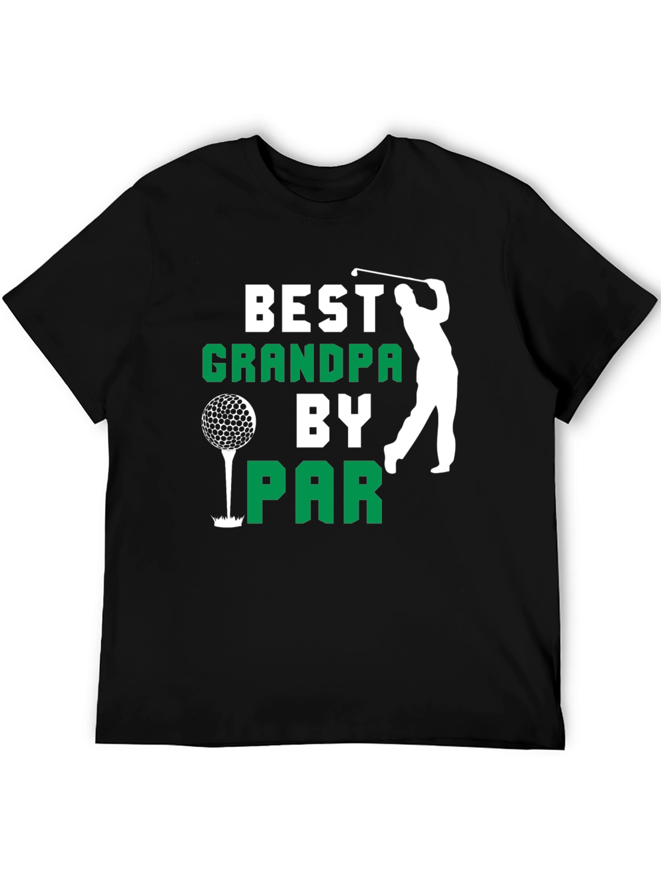 Black Best Grandpa By Par Golf T-Shirt view 5