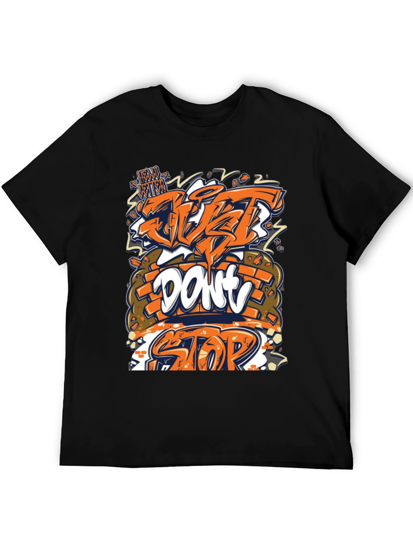 Black Just Don't Stop Graphic Tee view 5