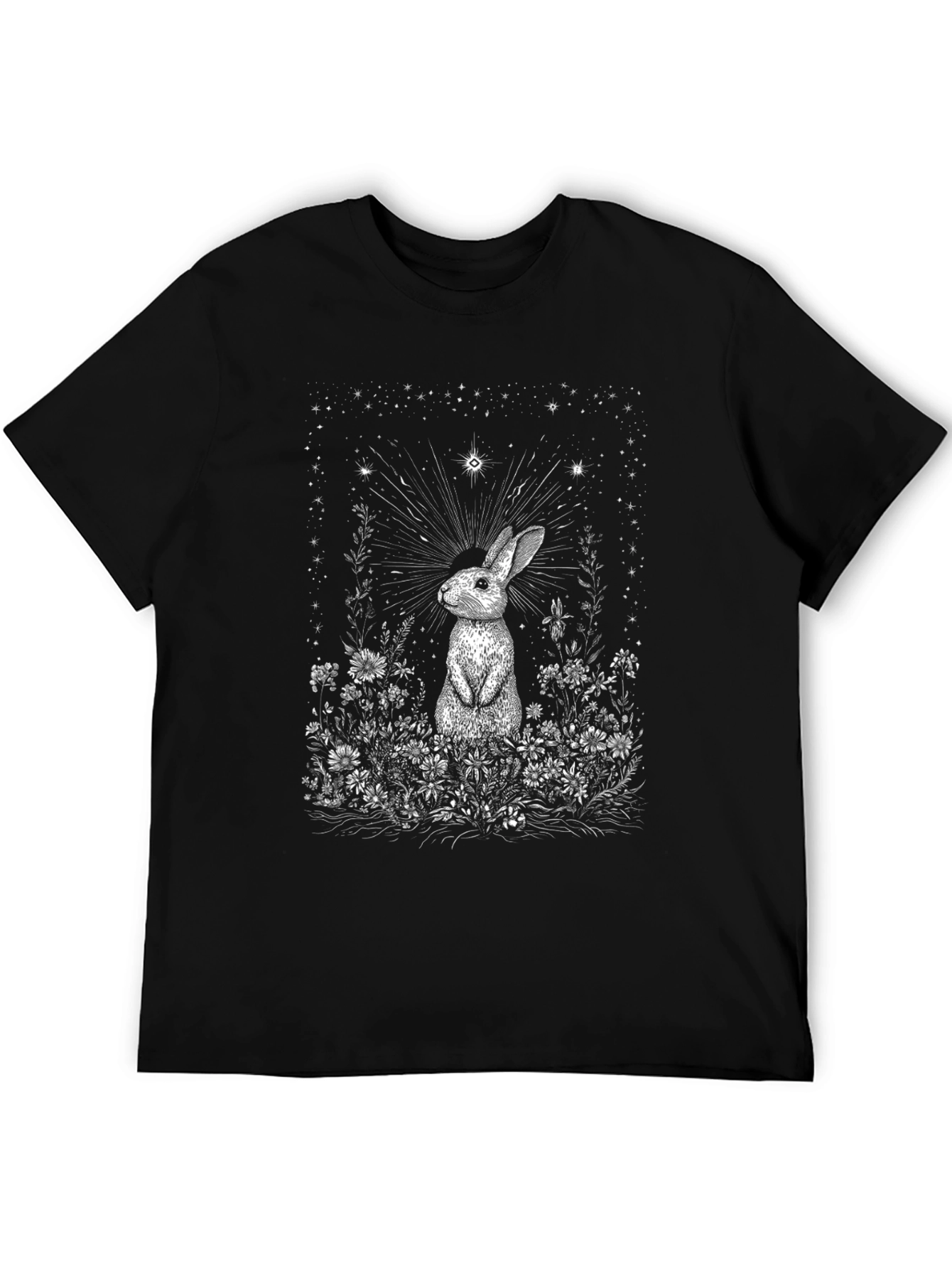 Black Rabbit in Starlight Black Graphic Tee view 5