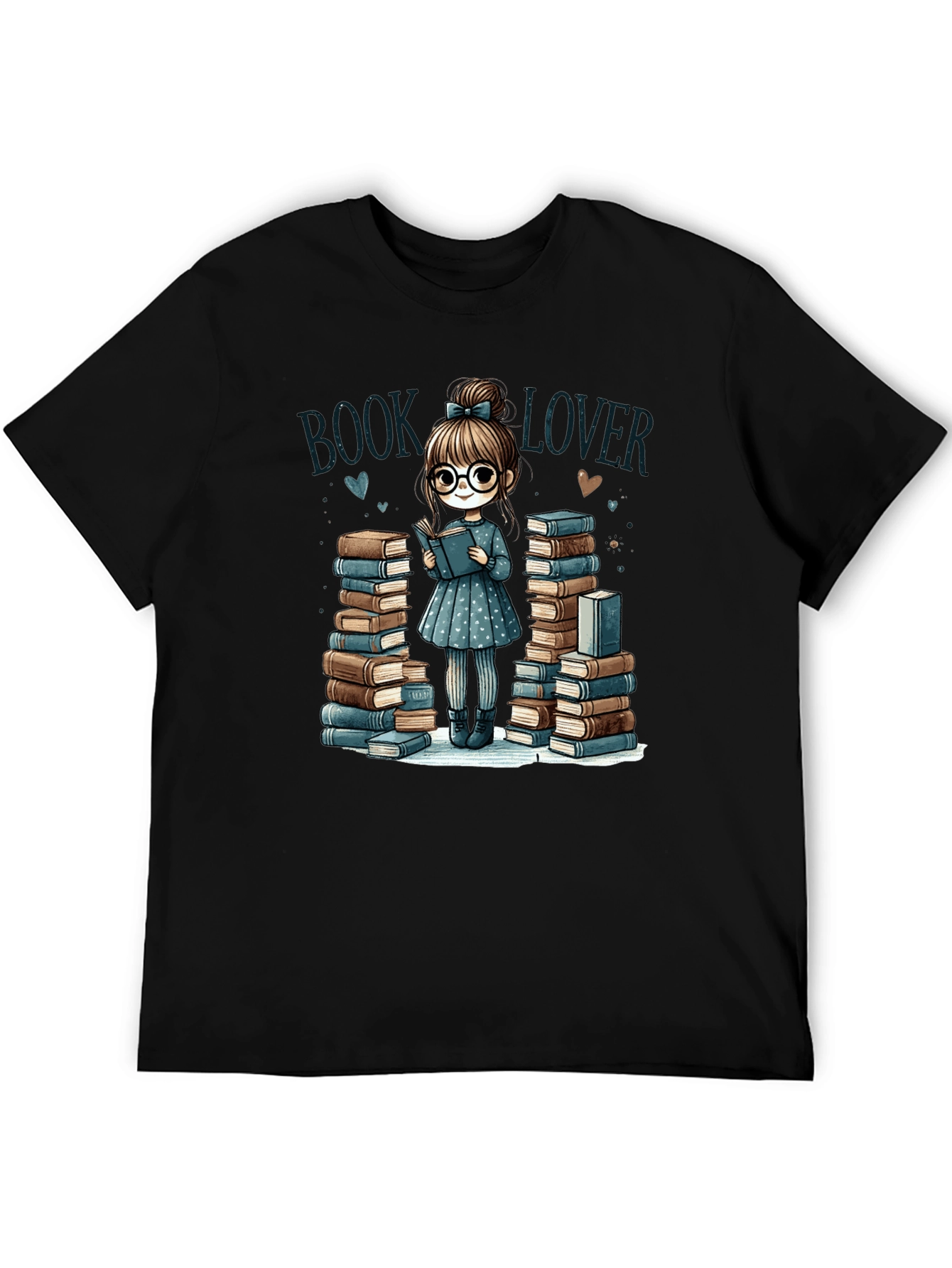 Black Book Lover T-Shirt: Adorable Reader Design view 5