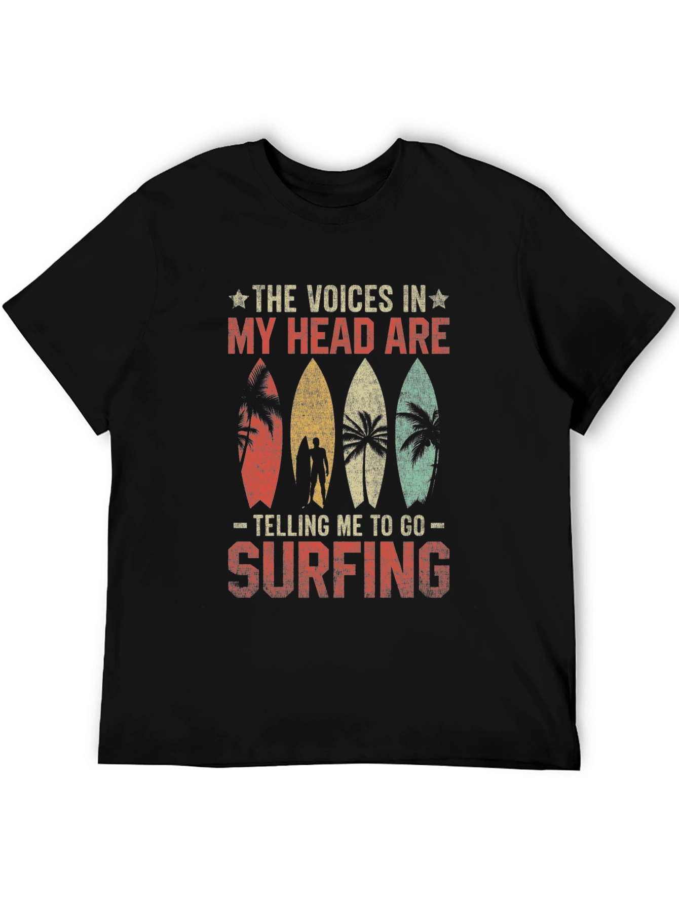 Black Surf's Up Tee - The Voices In My Head T-Shirt view 5