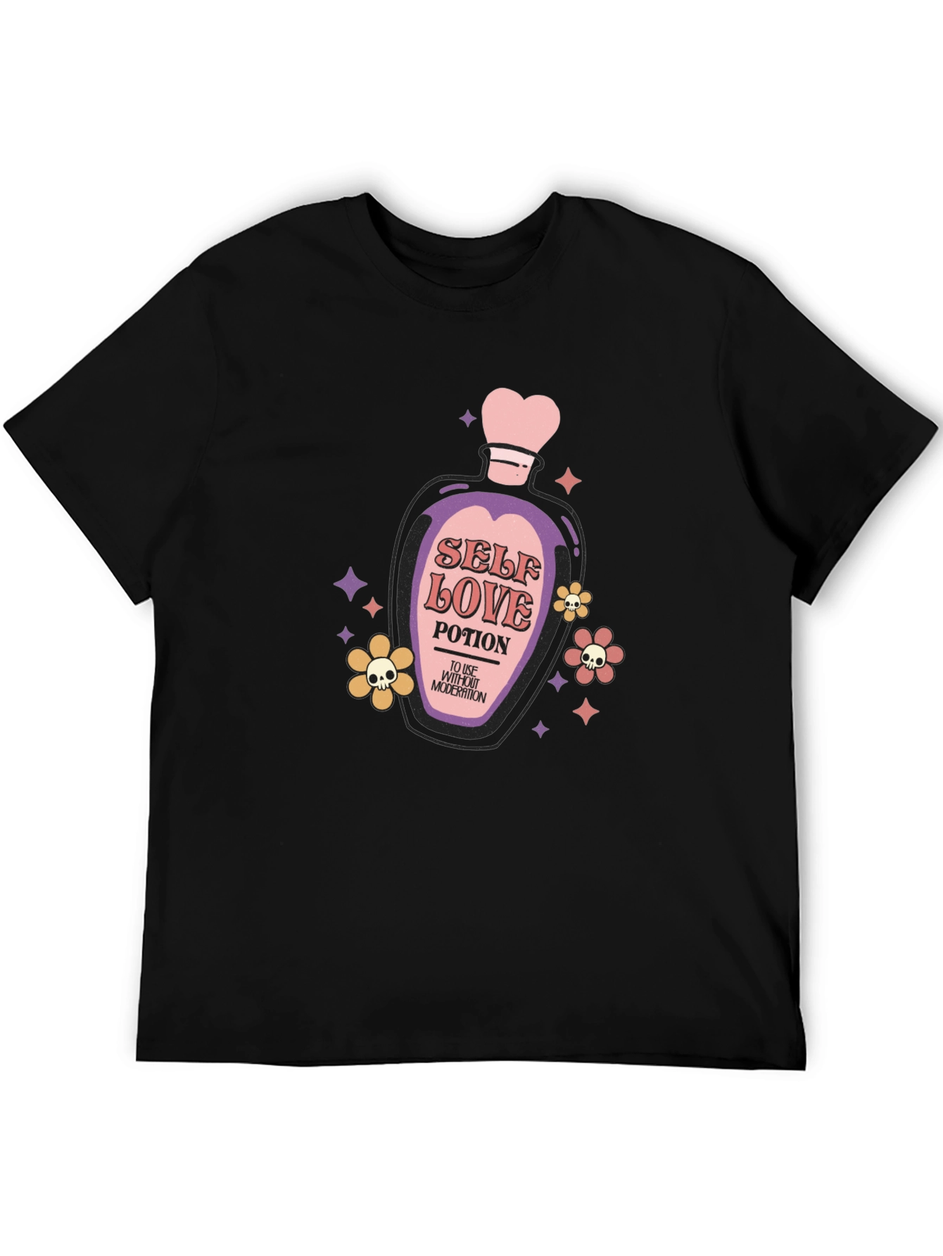 Black Self Love Potion Graphic Tee view 5