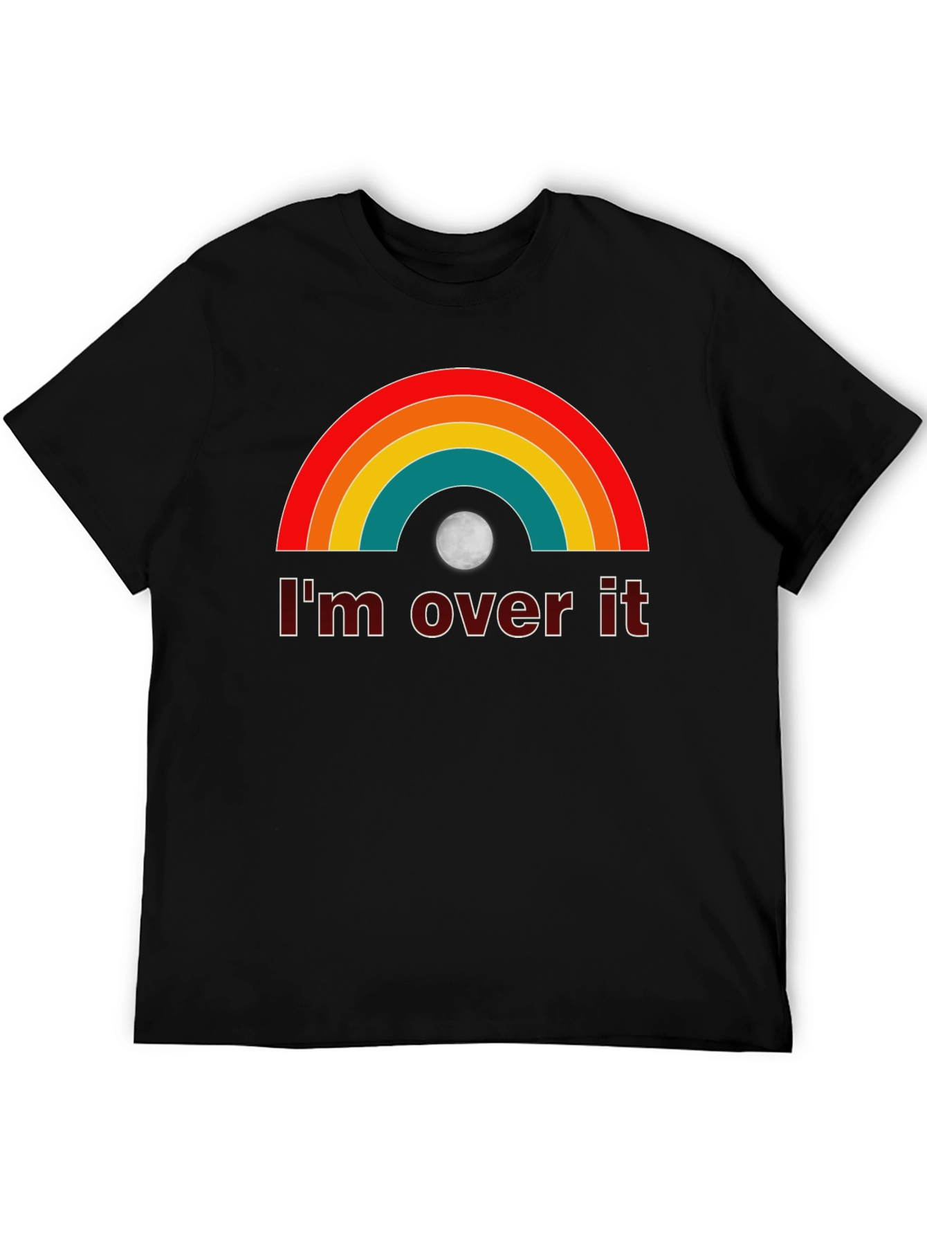 Black I'm Over It Rainbow Tee view 5