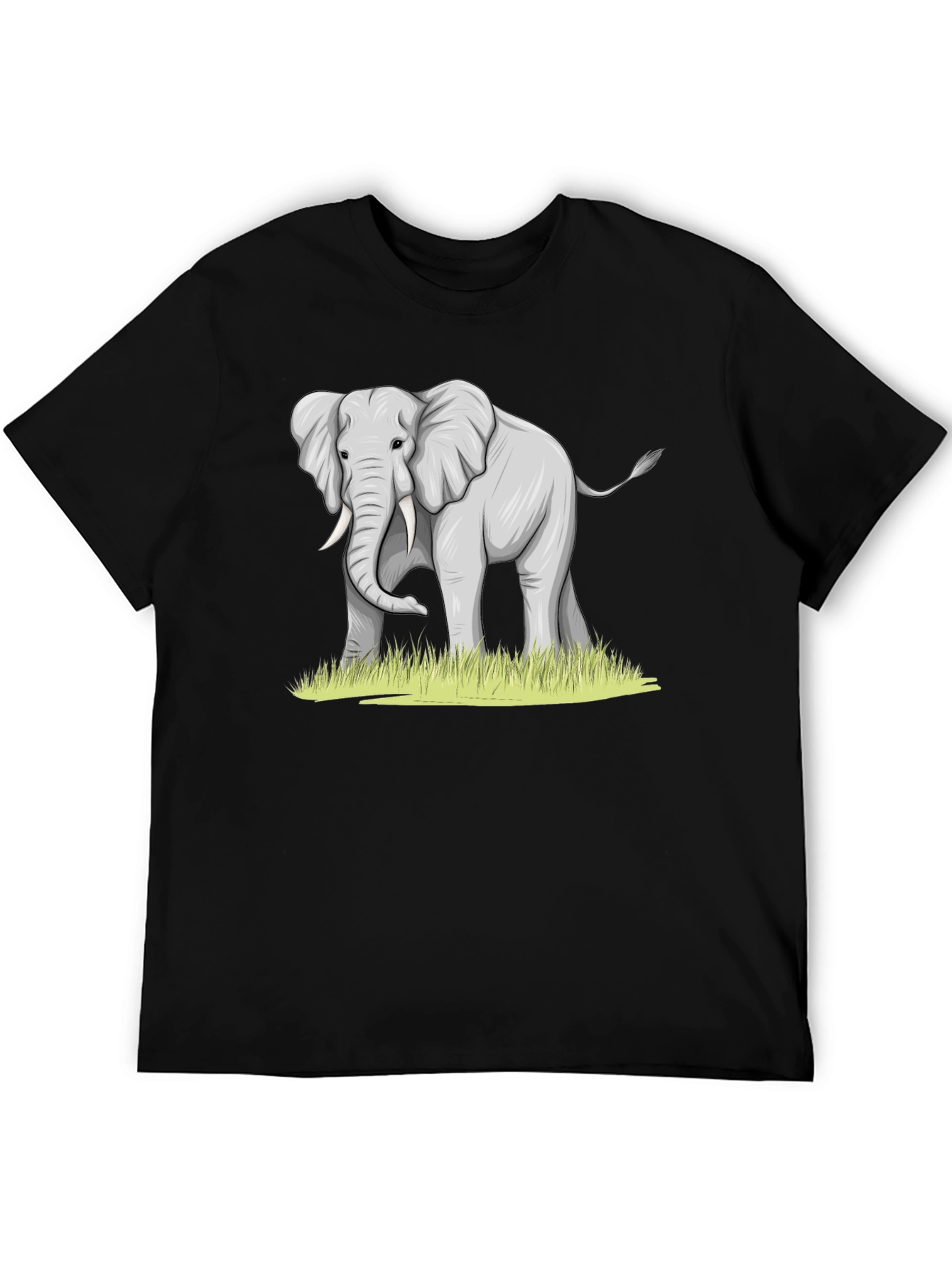 Black Elephant Graphic Tee - Black Casual Comfort view 5