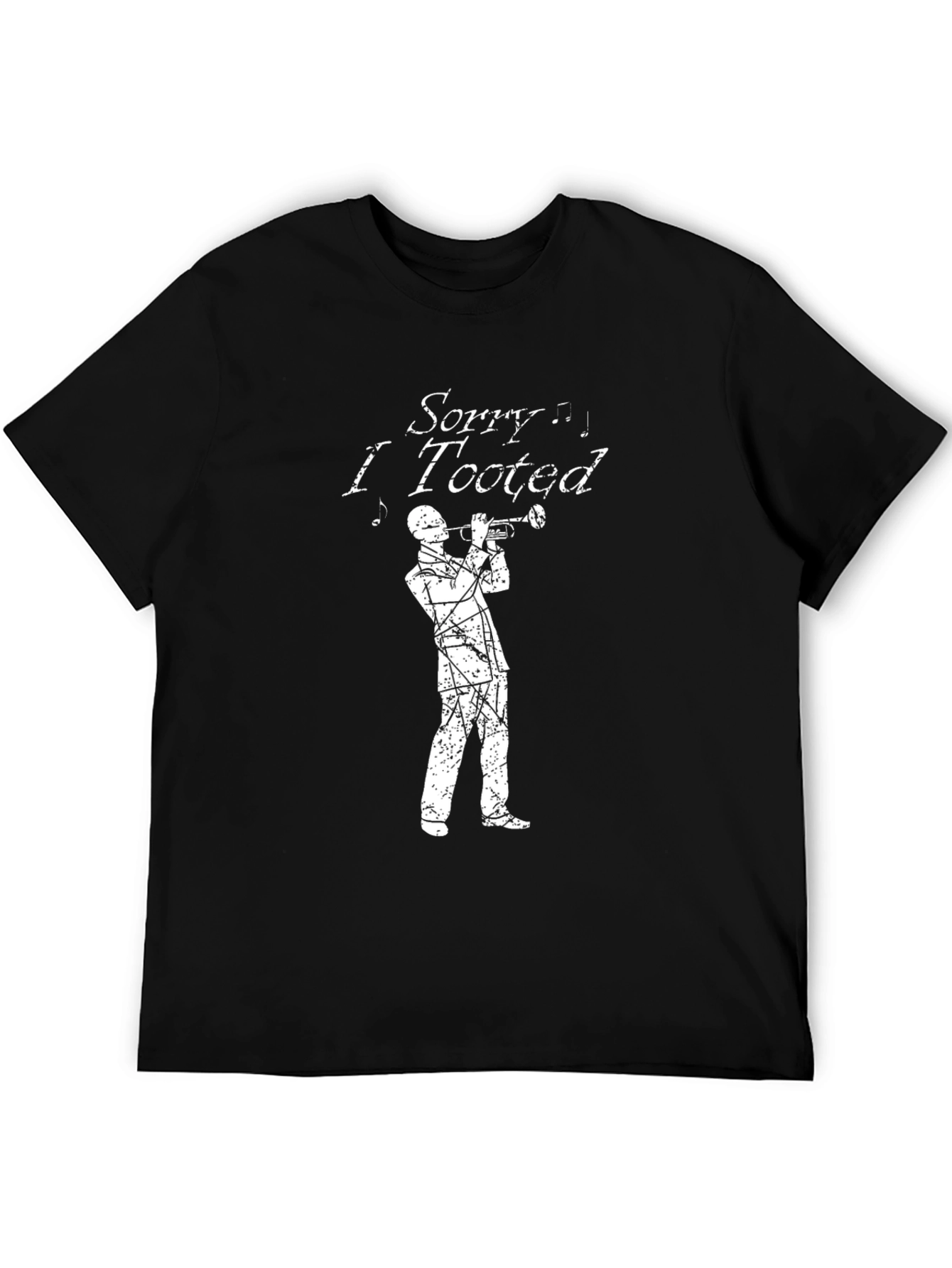 Black Sorry I Tooted T-Shirt - Funny Musician Tee view 5