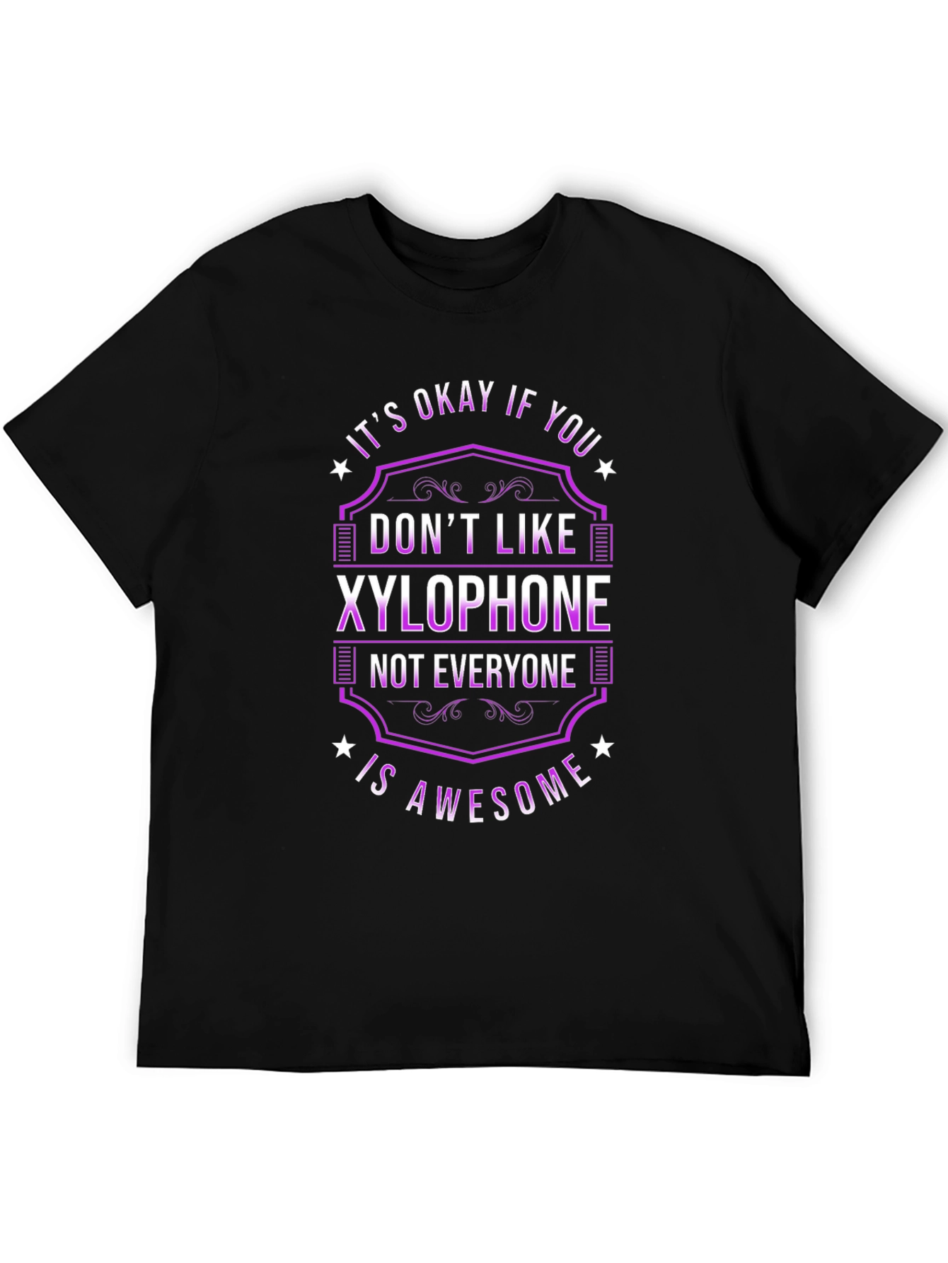 Black Xylophone Lover T-Shirt - Not Everyone is Awesome! view 5