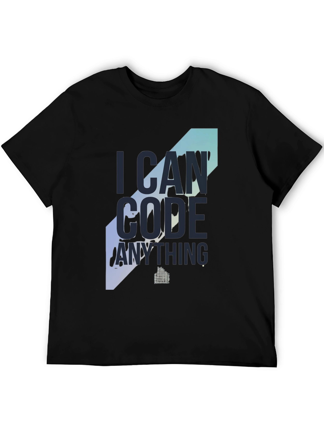 Black I Can Code Anything T-Shirt - Programmer Apparel view 5