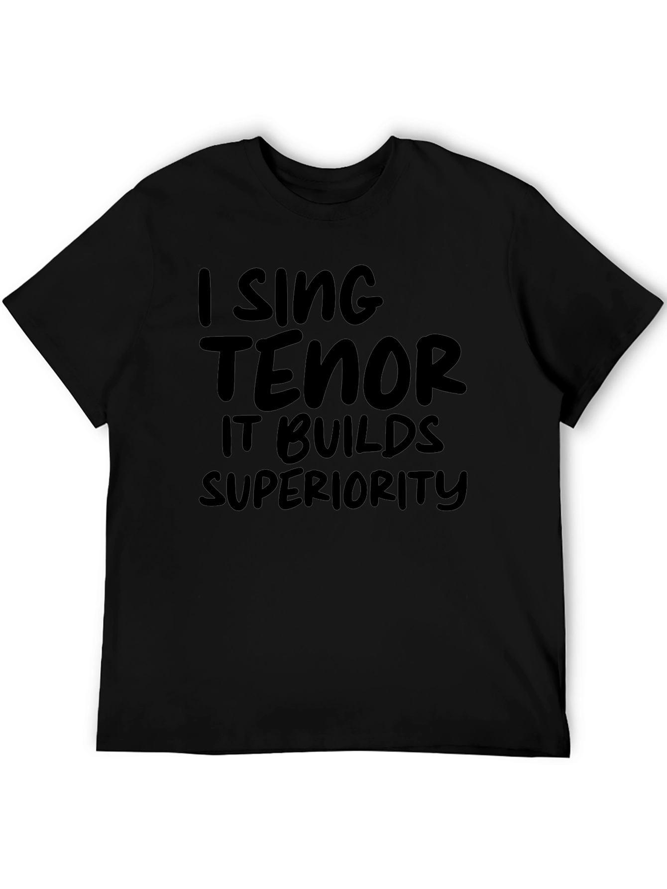 Black I Sing Tenor T-Shirt - Superiority view 5