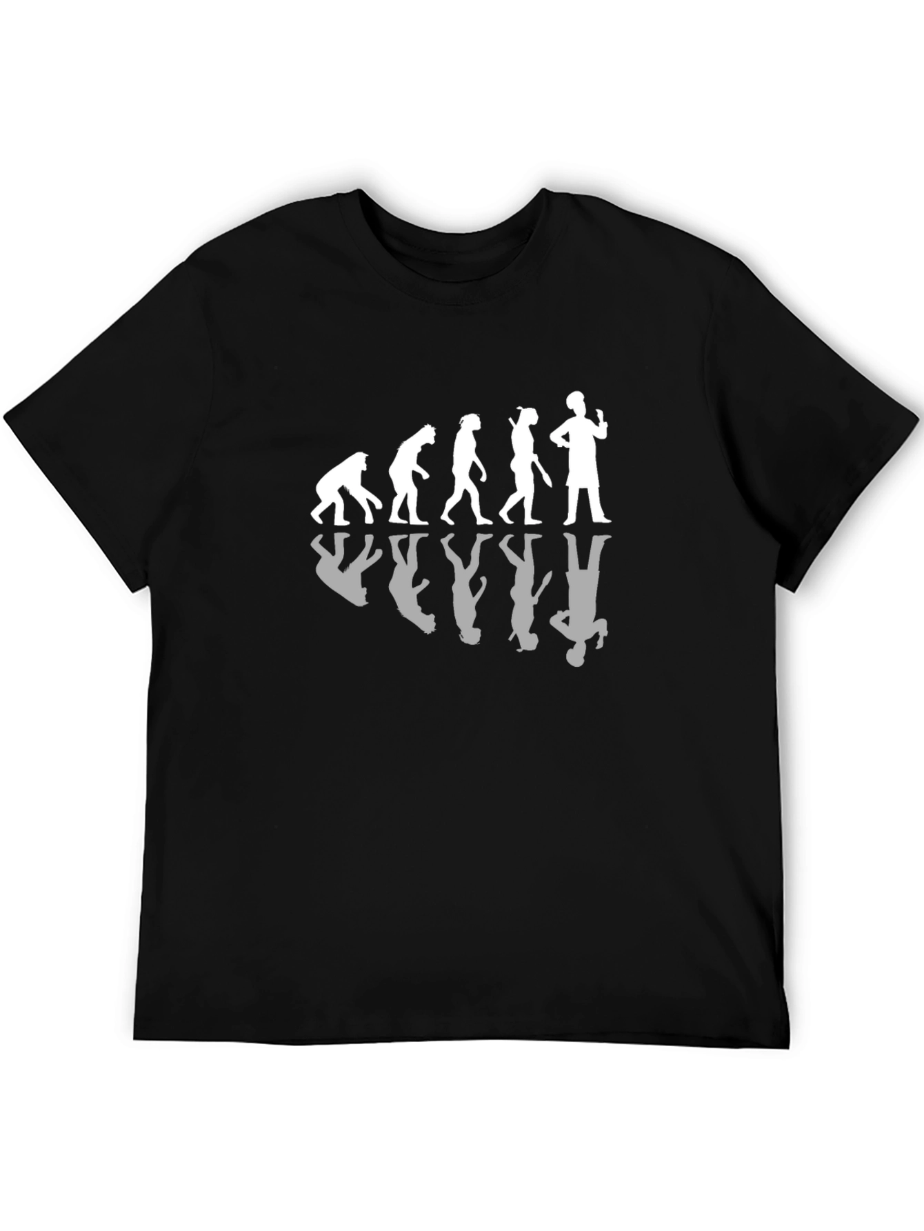 Black Evolution of a Chef T-Shirt - Black Cotton Blend view 5