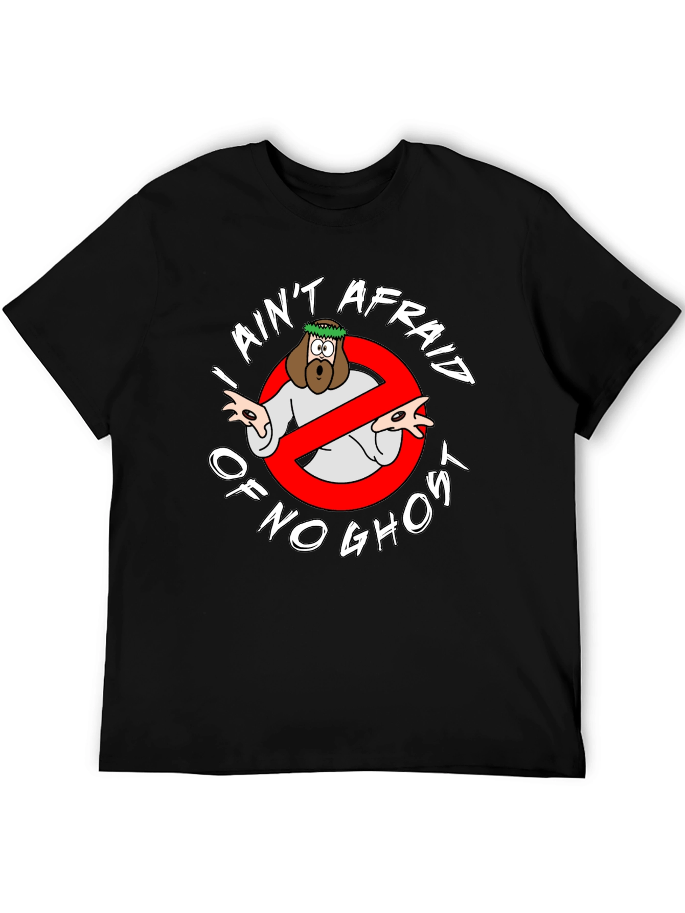 Black I Ain't Afraid of No Ghost T-Shirt view 5