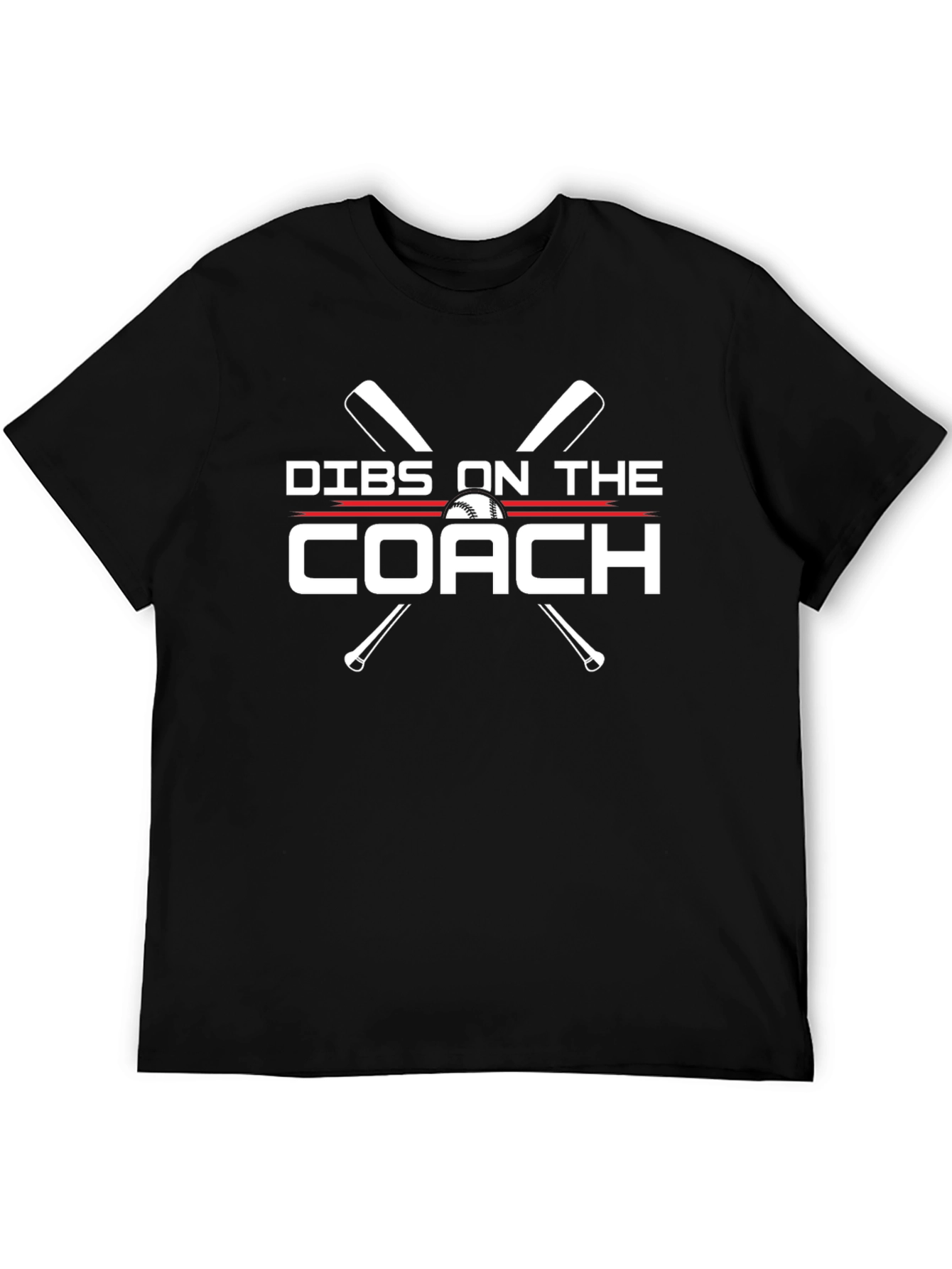 Black Dibs On The Coach T-Shirt - Baseball Fan Tee view 5