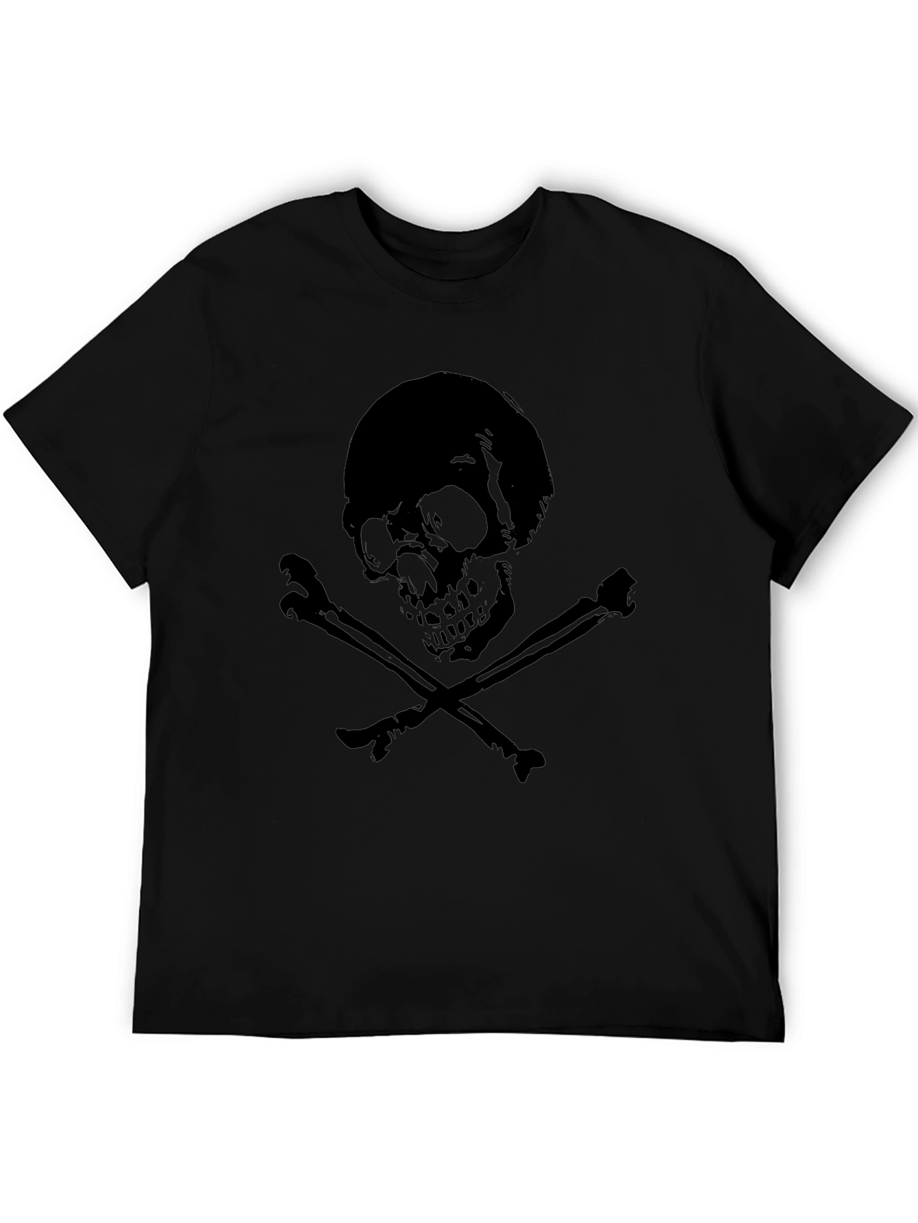Skull & Crossbones Graphic Tee - Mens Black T-Shirt - 5