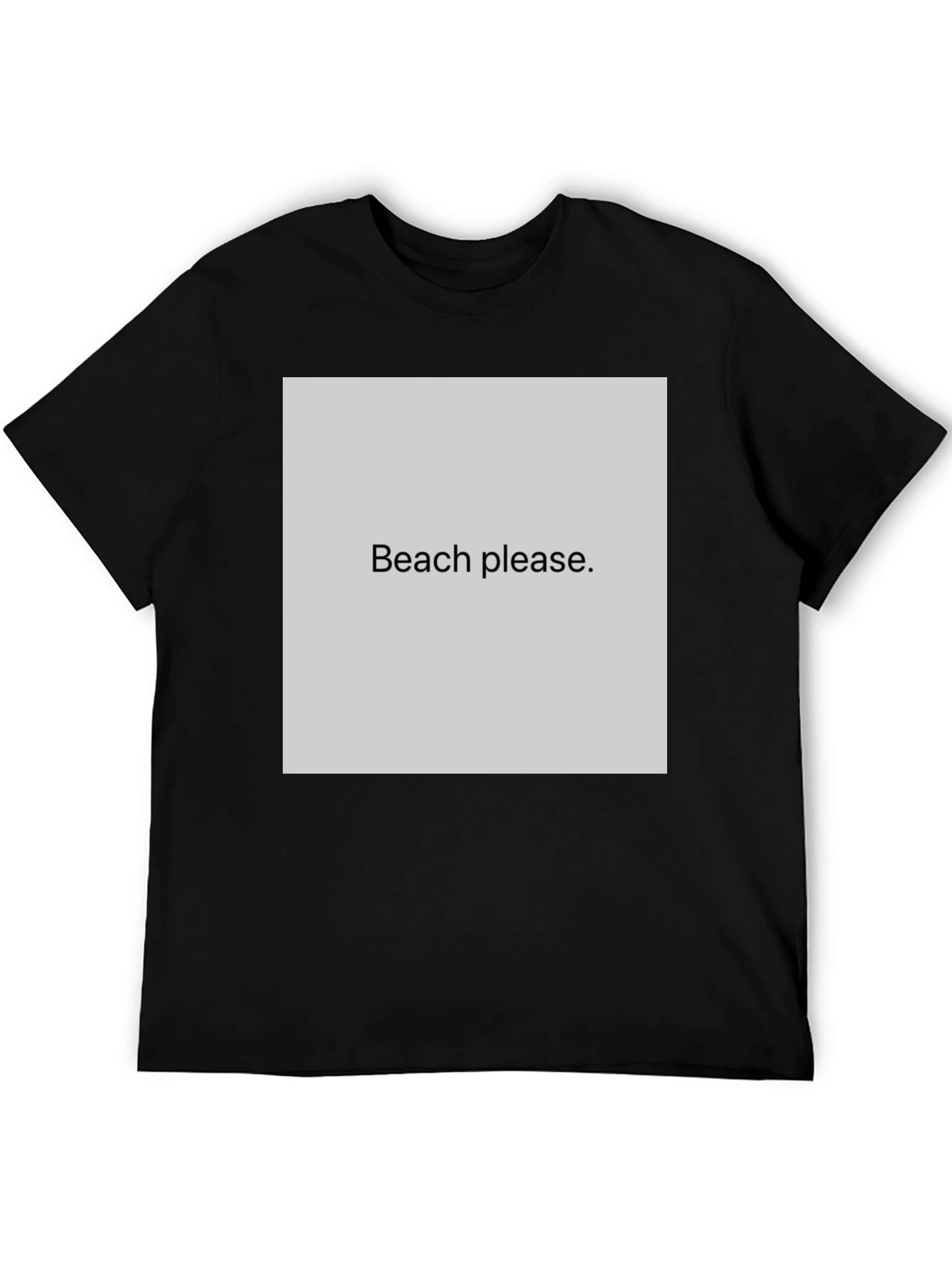 Black Beach Please Graphic Tee - Black Cotton T-Shirt view 5