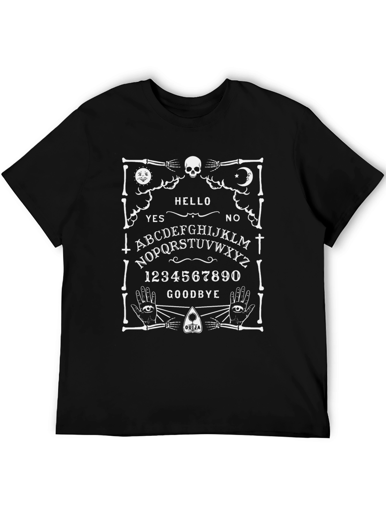 Ouija Board Graphic T-Shirt - Unisex Black Tee - 5