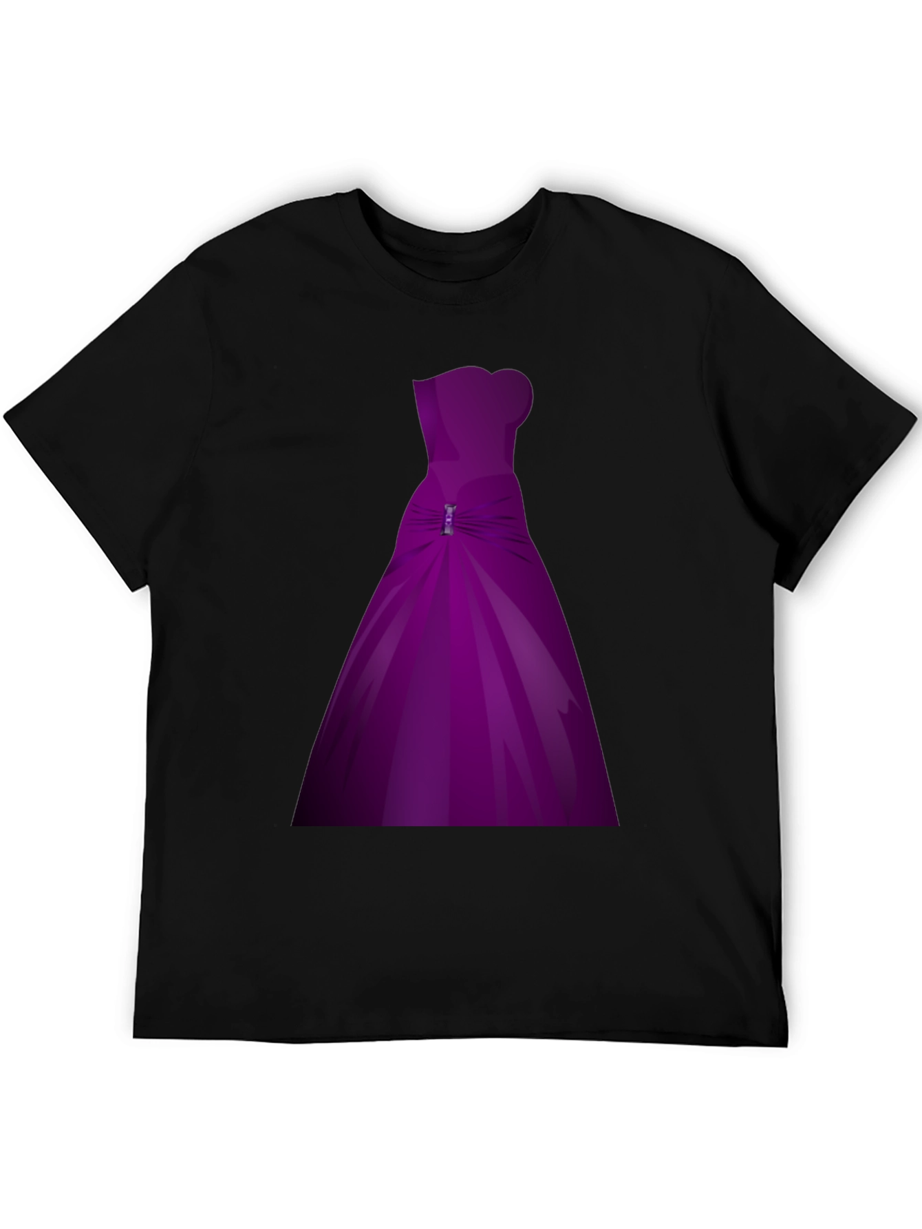 Black Purple Dress Graphic T-Shirt view 5