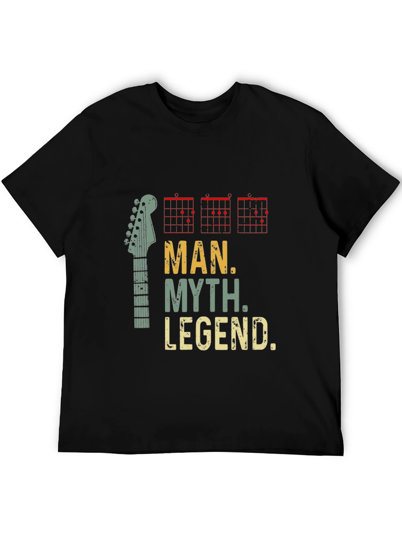 Black Man Myth Legend Guitar T-Shirt - Musician Tee view 5